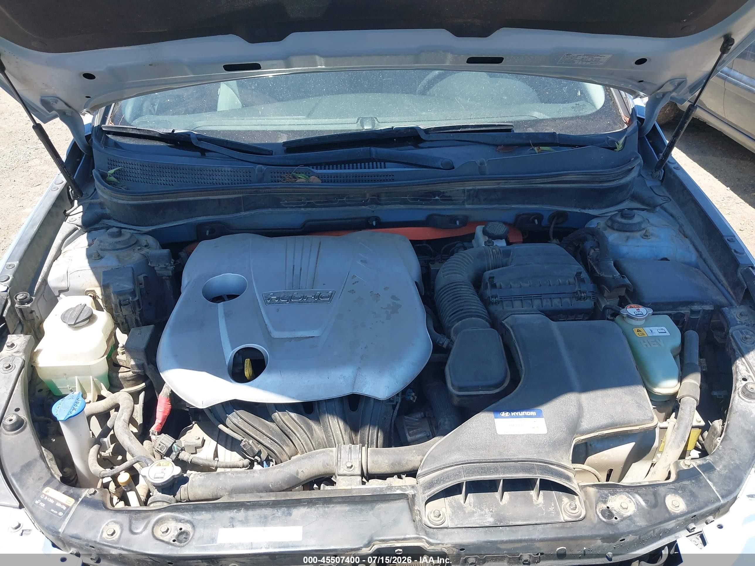2013 Hyundai Sonata Hybrid   Light Blue vin: KMHEC4A47DA076655