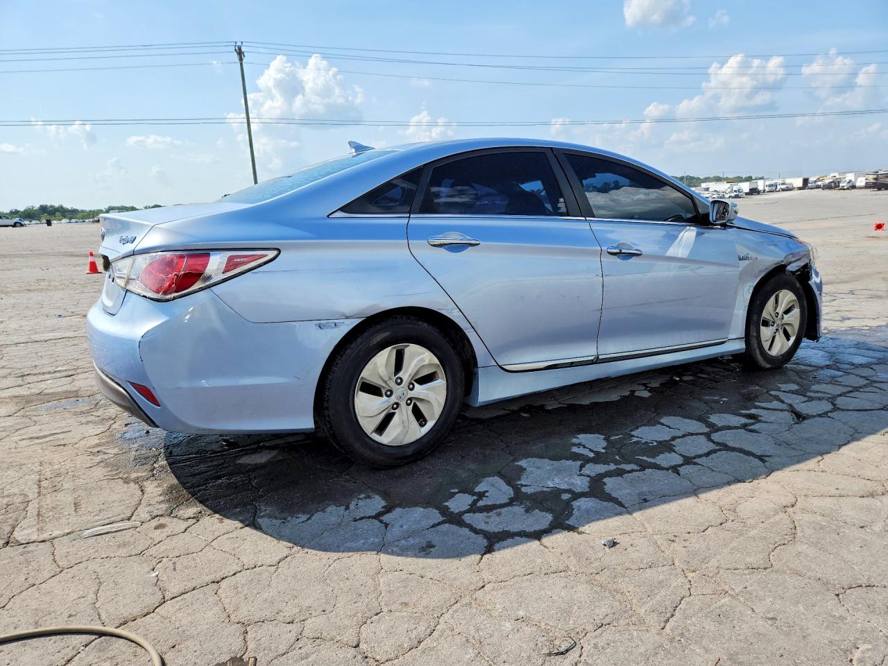 2013 Hyundai Sonata Hybrid Blue vin: KMHEC4A47DA078583