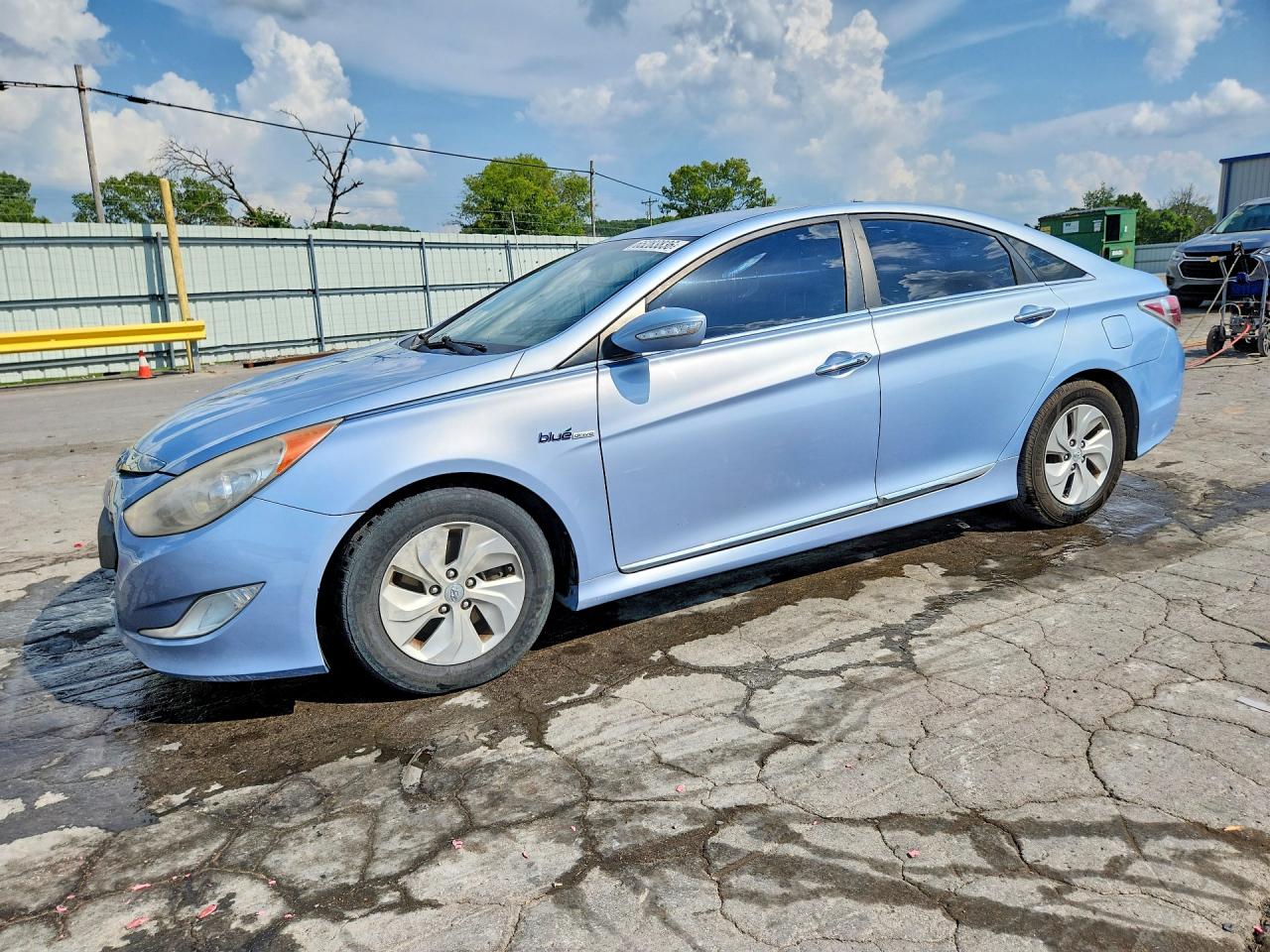 2013 Hyundai Sonata Hybrid Blue vin: KMHEC4A47DA078583