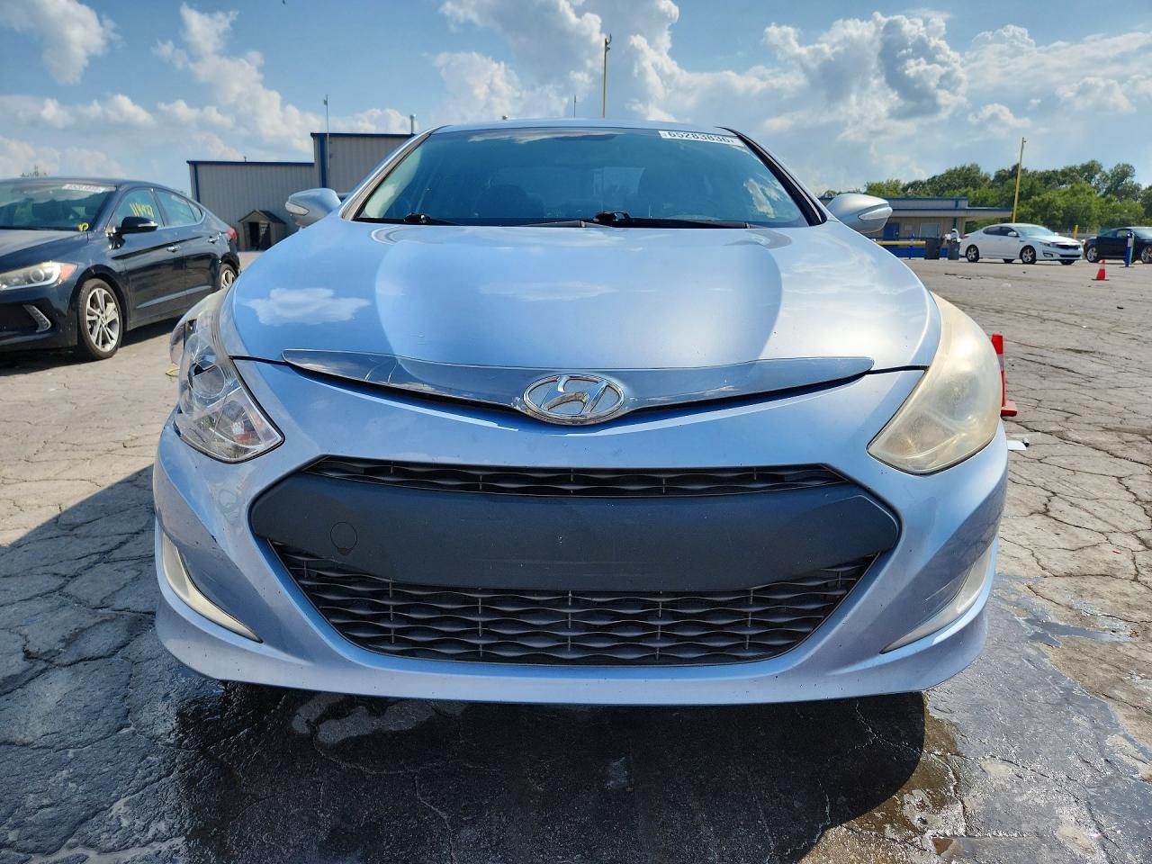 2013 Hyundai Sonata Hybrid Blue vin: KMHEC4A47DA078583