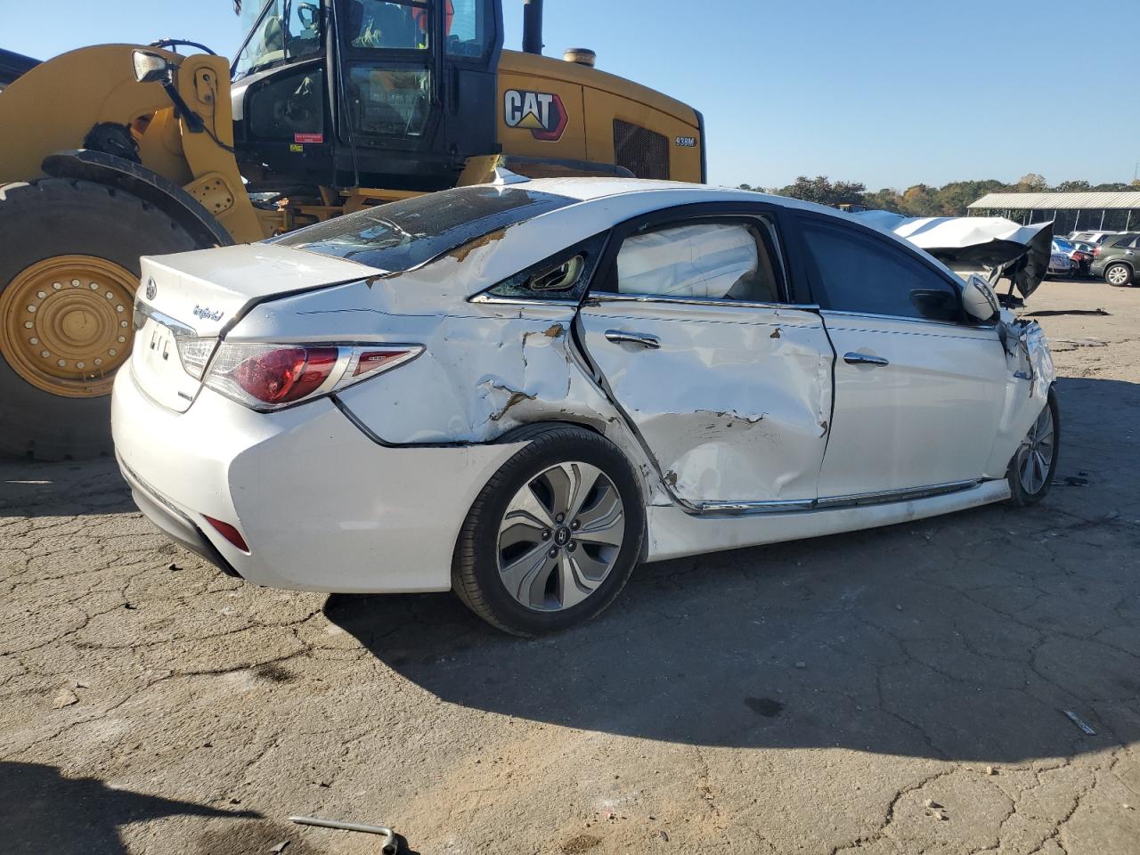 2013 Hyundai Sonata Hybrid White vin: KMHEC4A47DA081001
