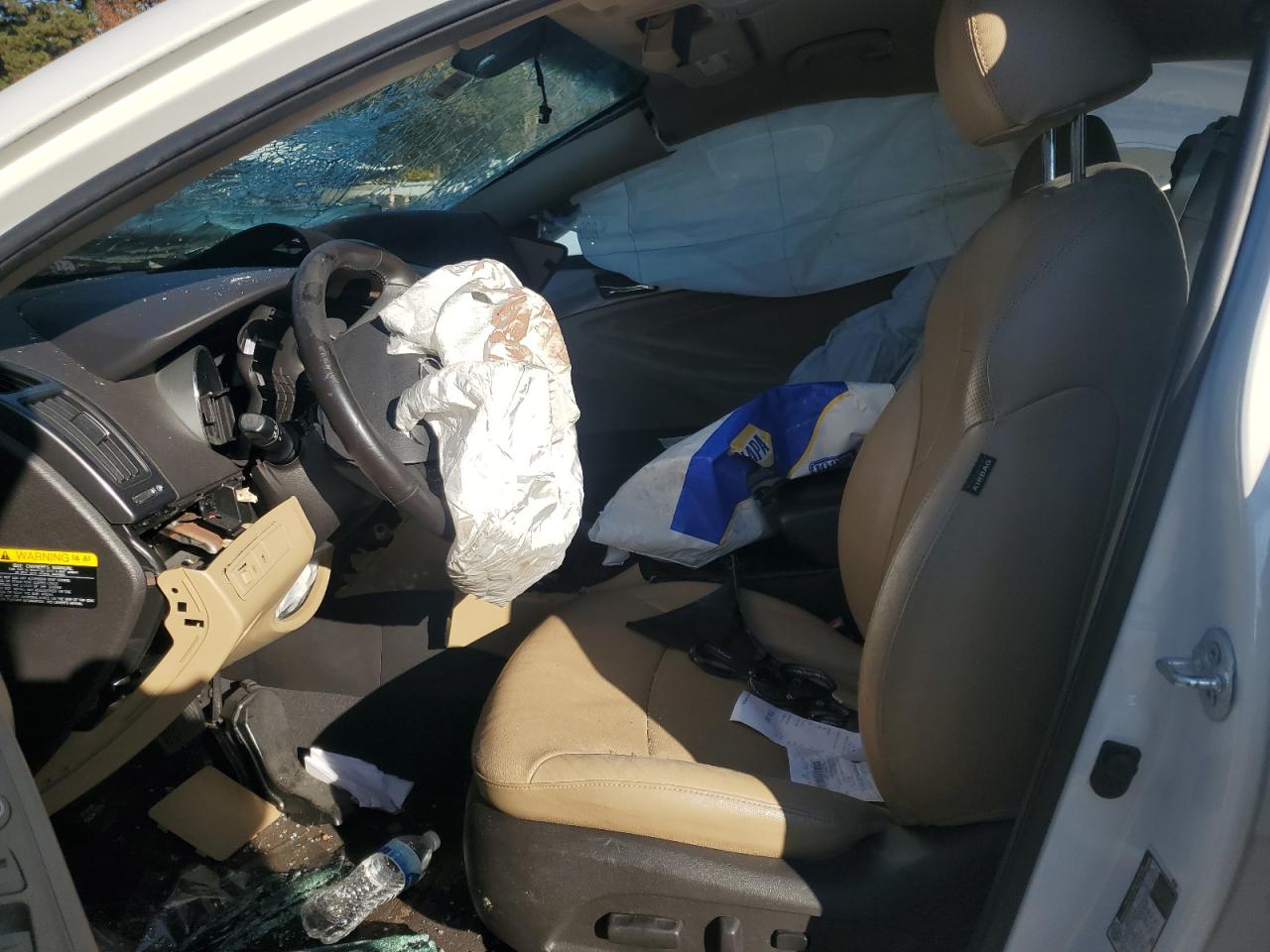 2013 Hyundai Sonata Hybrid White vin: KMHEC4A47DA081001