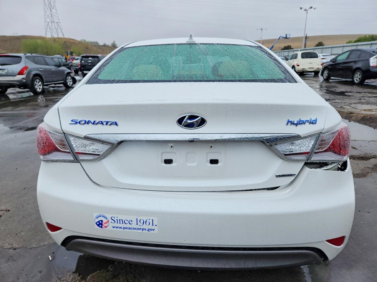 2013 Hyundai Sonata Hybrid White vin: KMHEC4A47DA083931