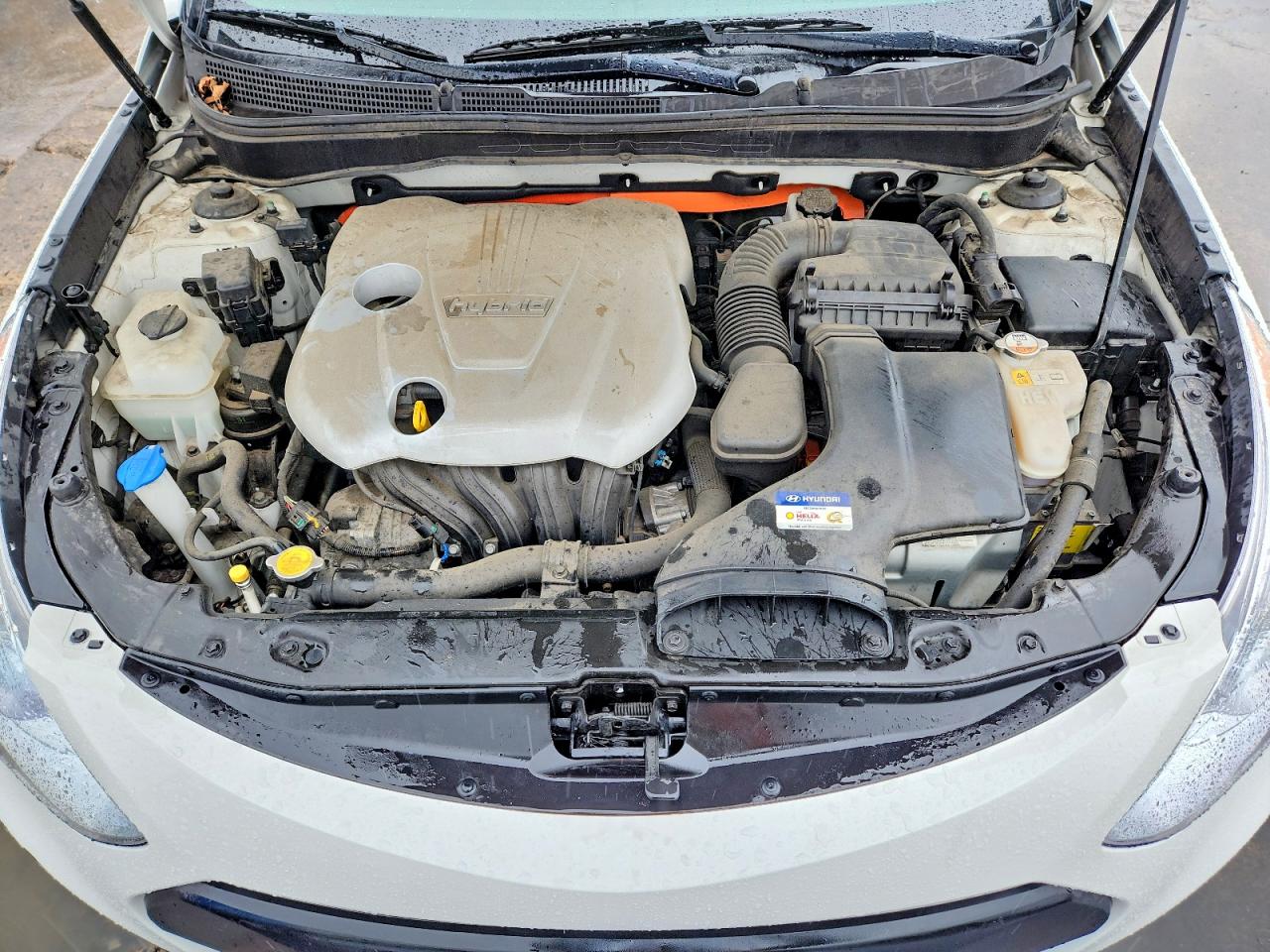 2013 Hyundai Sonata Hybrid White vin: KMHEC4A47DA083931