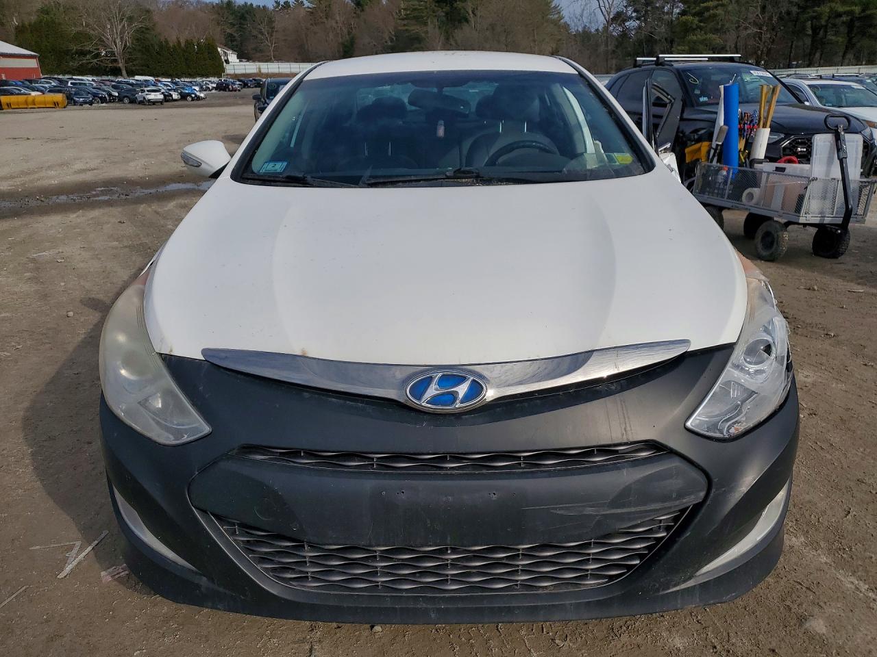 2013 Hyundai Sonata Hybrid Limited Белый vin: KMHEC4A47DA086036