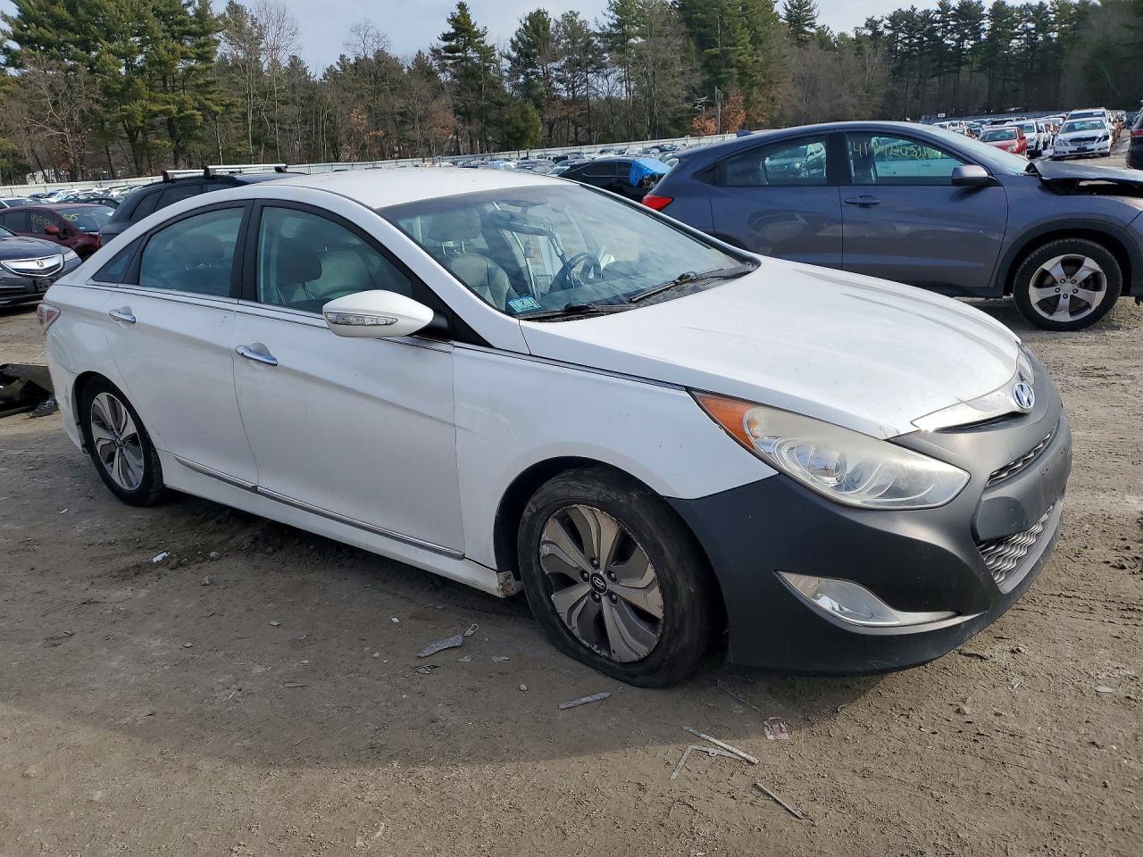 2013 Hyundai Sonata Hybrid Limited Белый vin: KMHEC4A47DA086036