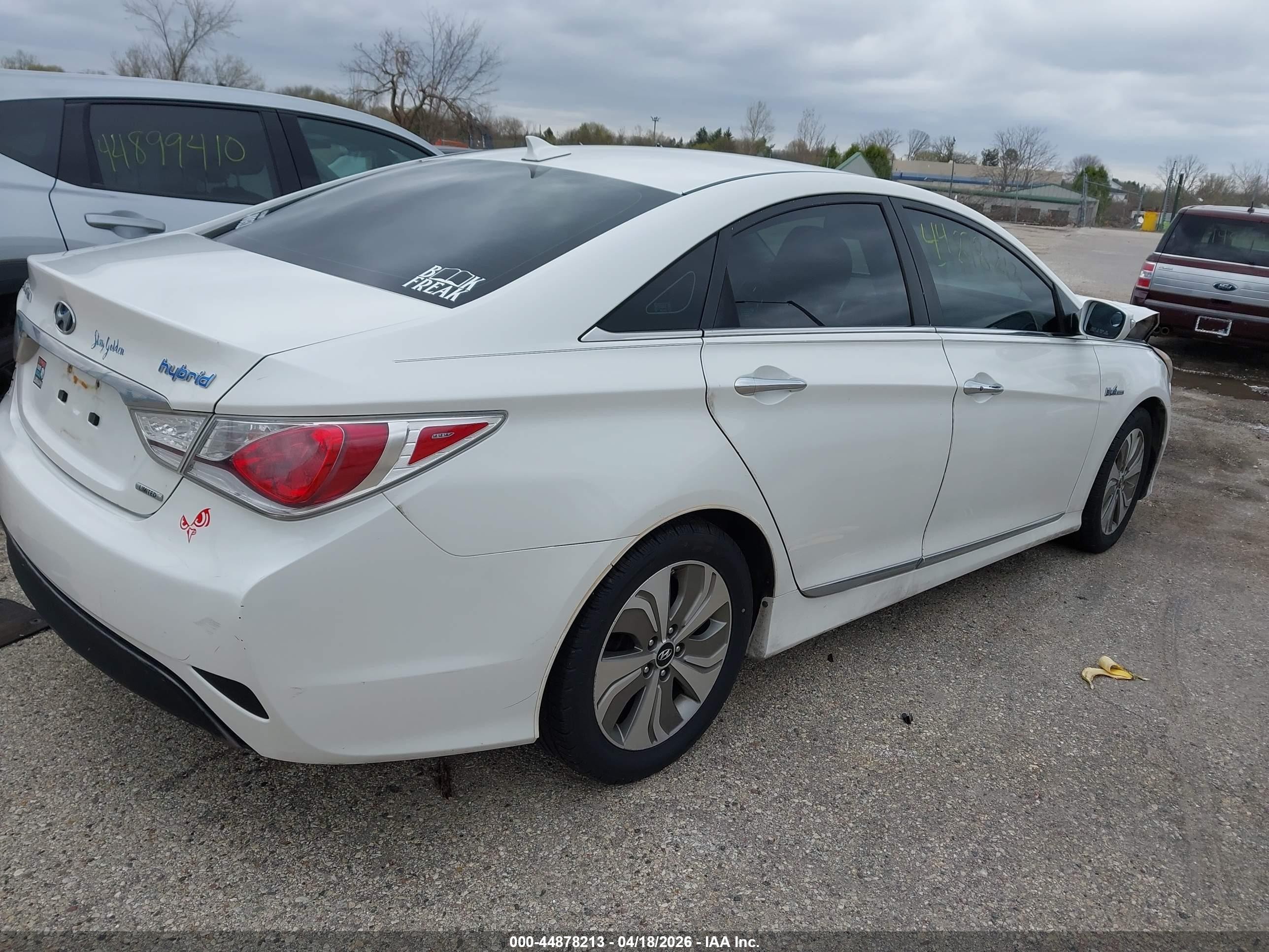 2013 Hyundai Sonata Hybrid Limited Белый vin: KMHEC4A47DA090460