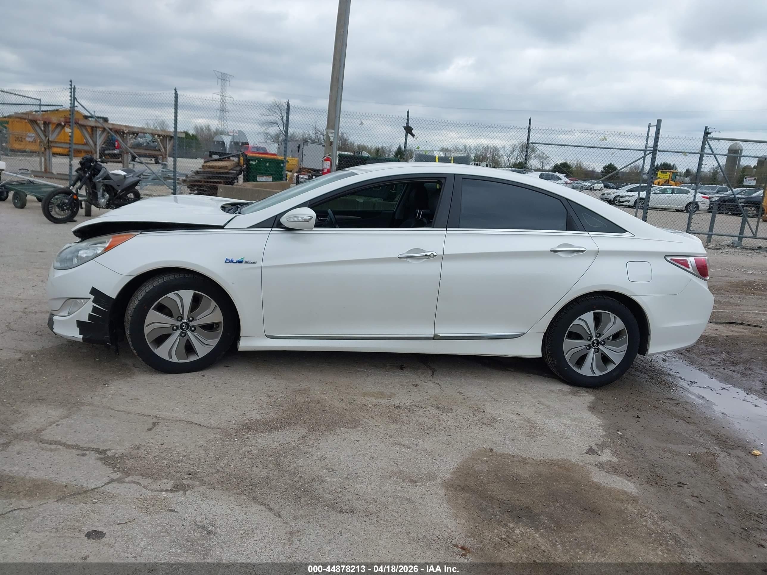 2013 Hyundai Sonata Hybrid Limited Белый vin: KMHEC4A47DA090460