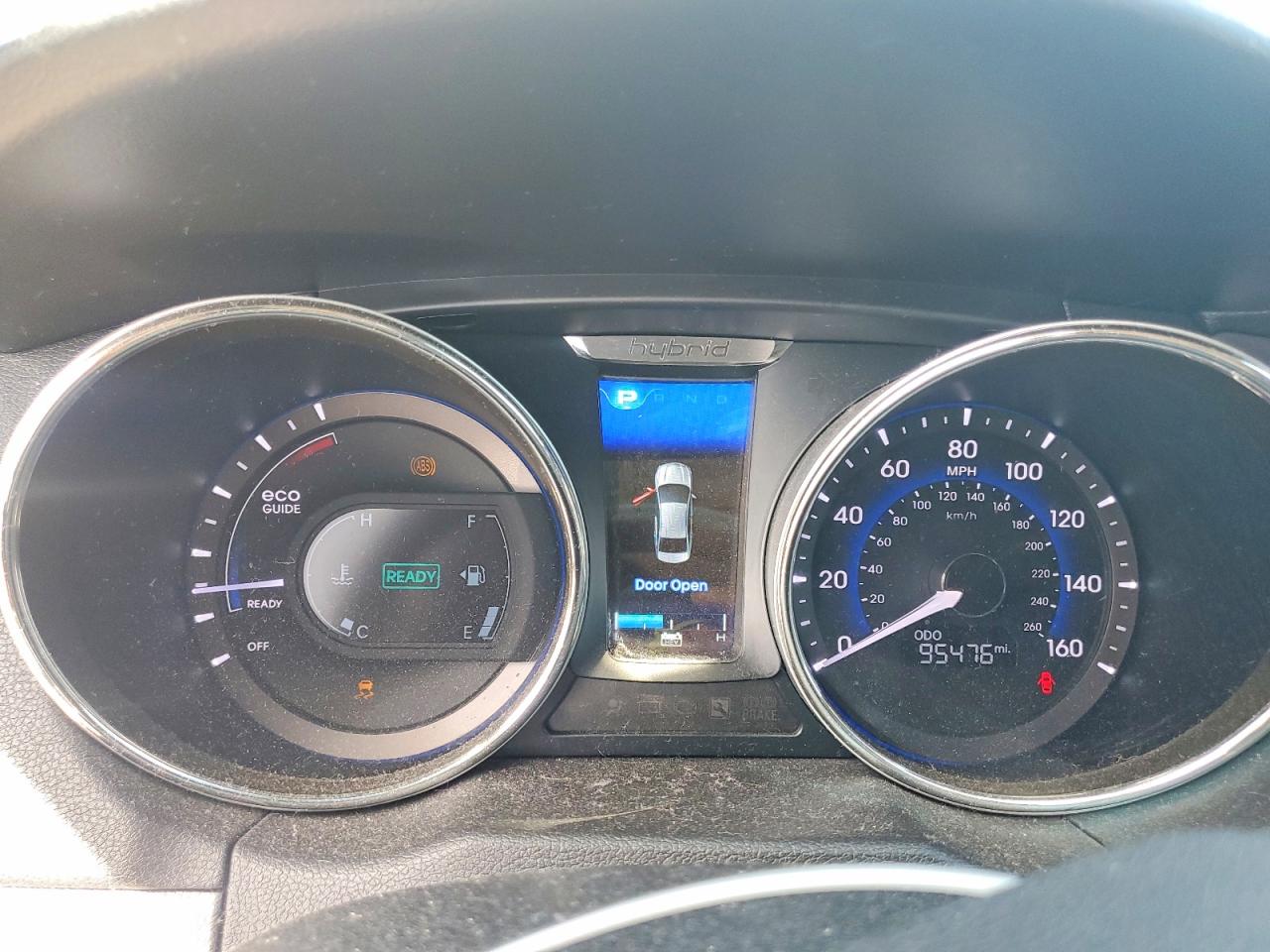 2013 Hyundai Sonata Hybrid Silver vin: KMHEC4A47DA098283