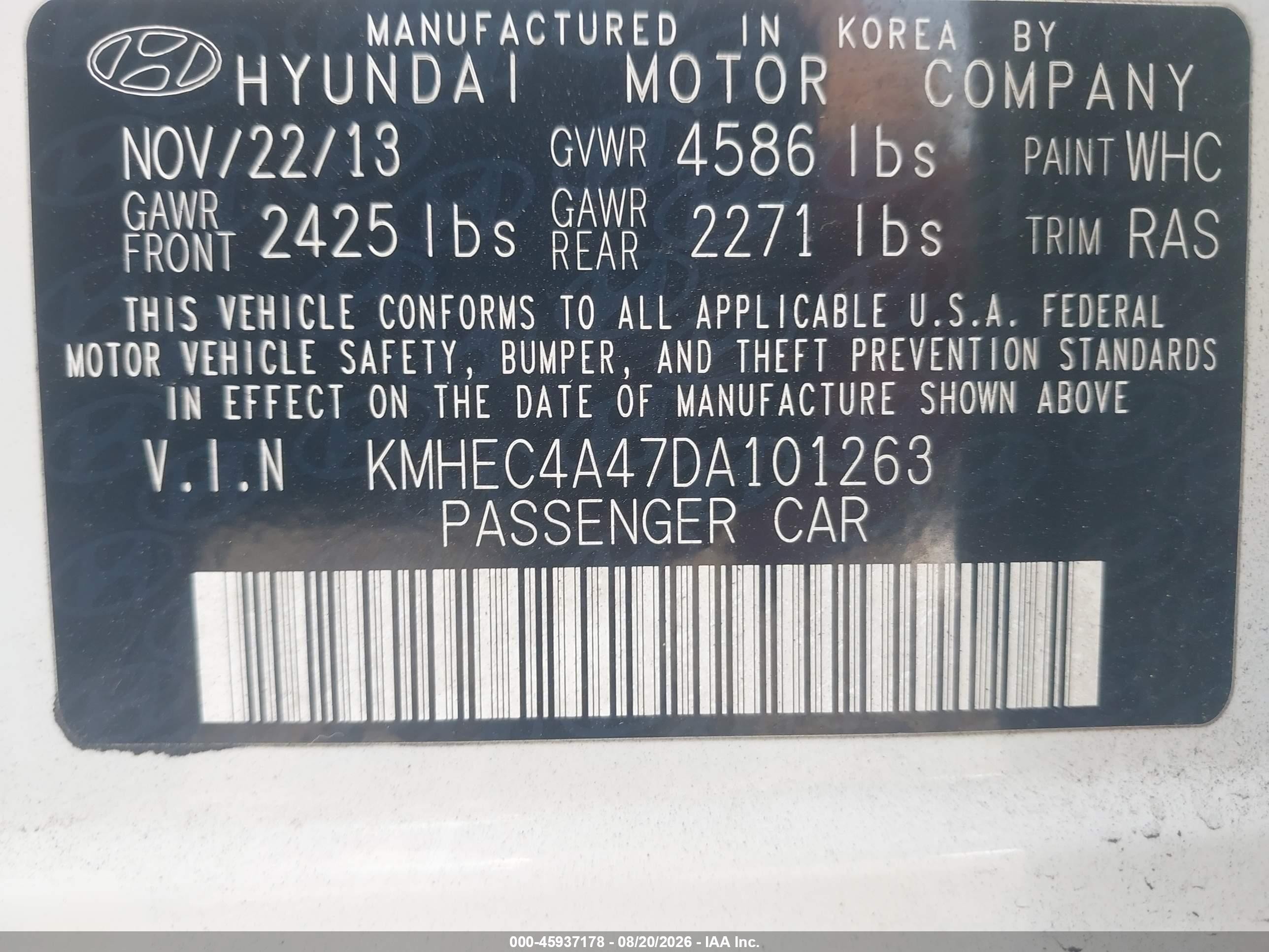 2013 Hyundai Sonata Hybrid Limited White vin: KMHEC4A47DA101263