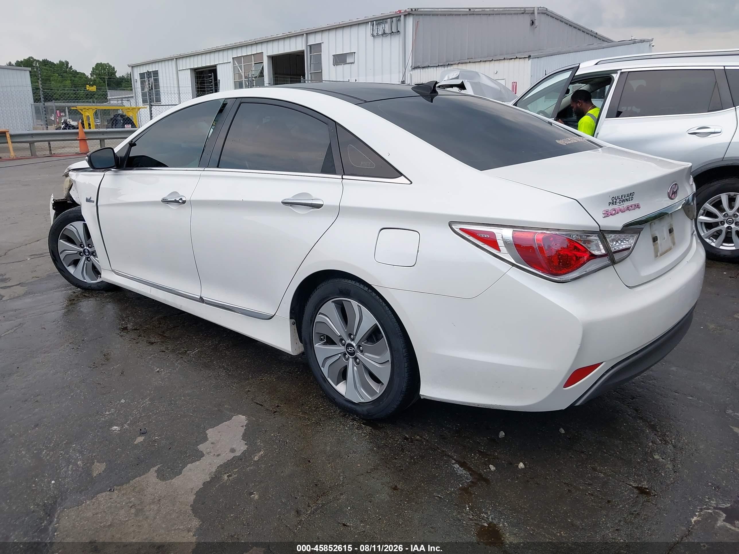 2014 Hyundai Sonata Hybrid Limited Белый vin: KMHEC4A47EA107260