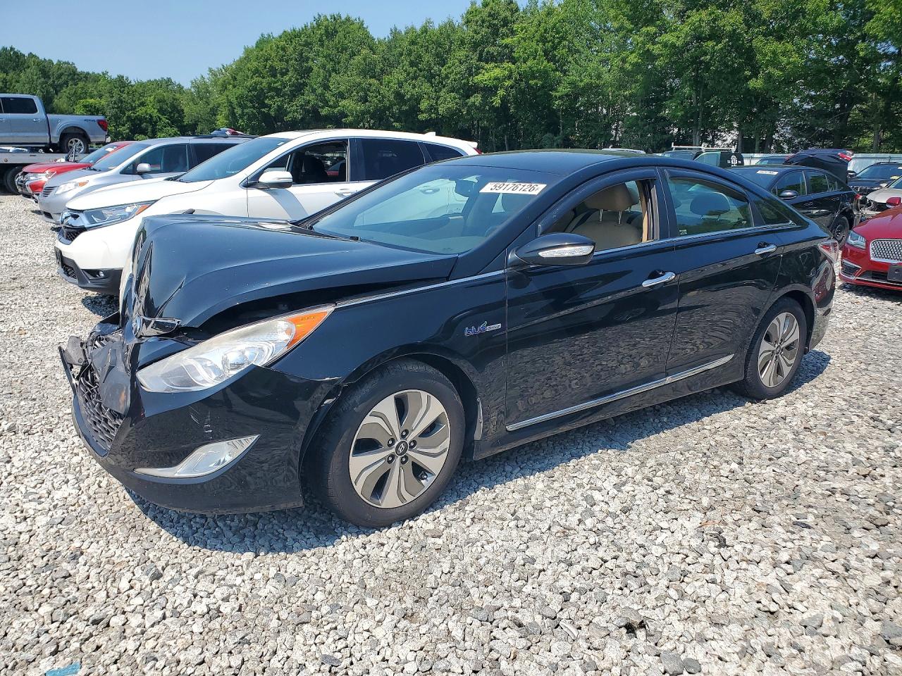 2014 Hyundai Sonata Hybrid Black vin: KMHEC4A47EA107596