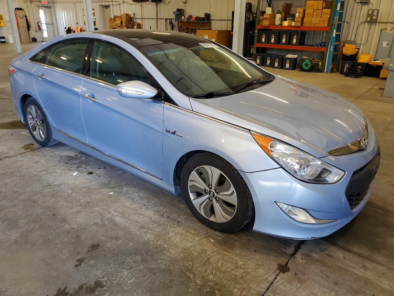 2014 Hyundai Sonata Hybrid Blue vin: KMHEC4A47EA111664
