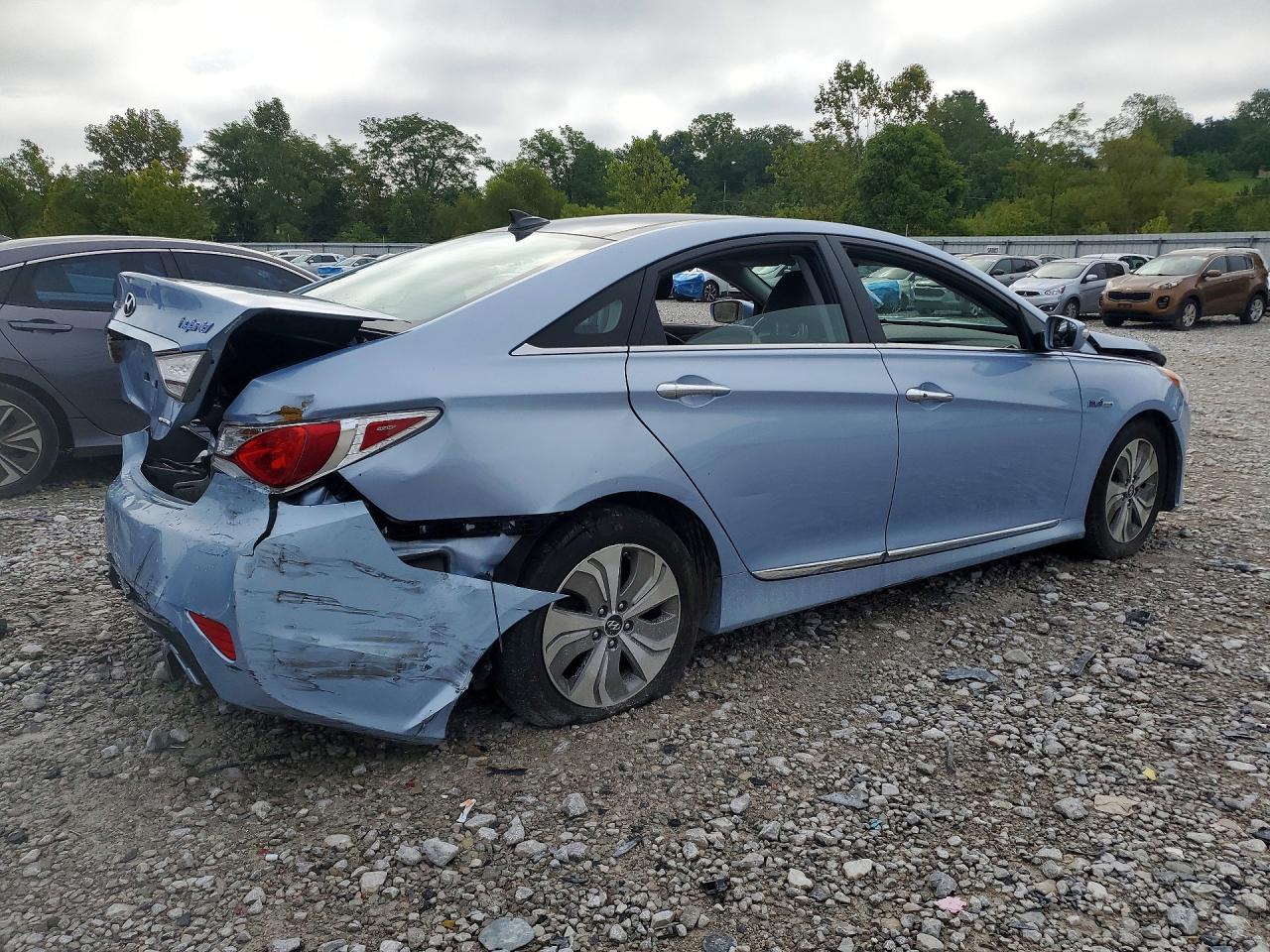 2015 Hyundai Sonata Hybrid Limited Blue vin: KMHEC4A47FA119507