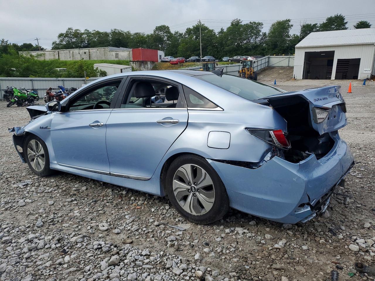 2015 Hyundai Sonata Hybrid Limited Blue vin: KMHEC4A47FA119507