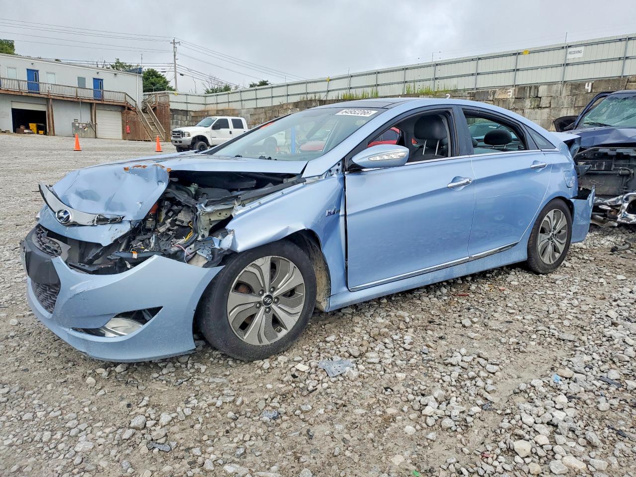 2015 Hyundai Sonata Hybrid Limited Blue vin: KMHEC4A47FA119507