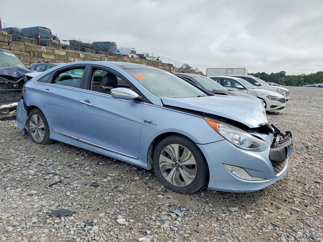 2015 Hyundai Sonata Hybrid Limited Blue vin: KMHEC4A47FA119507