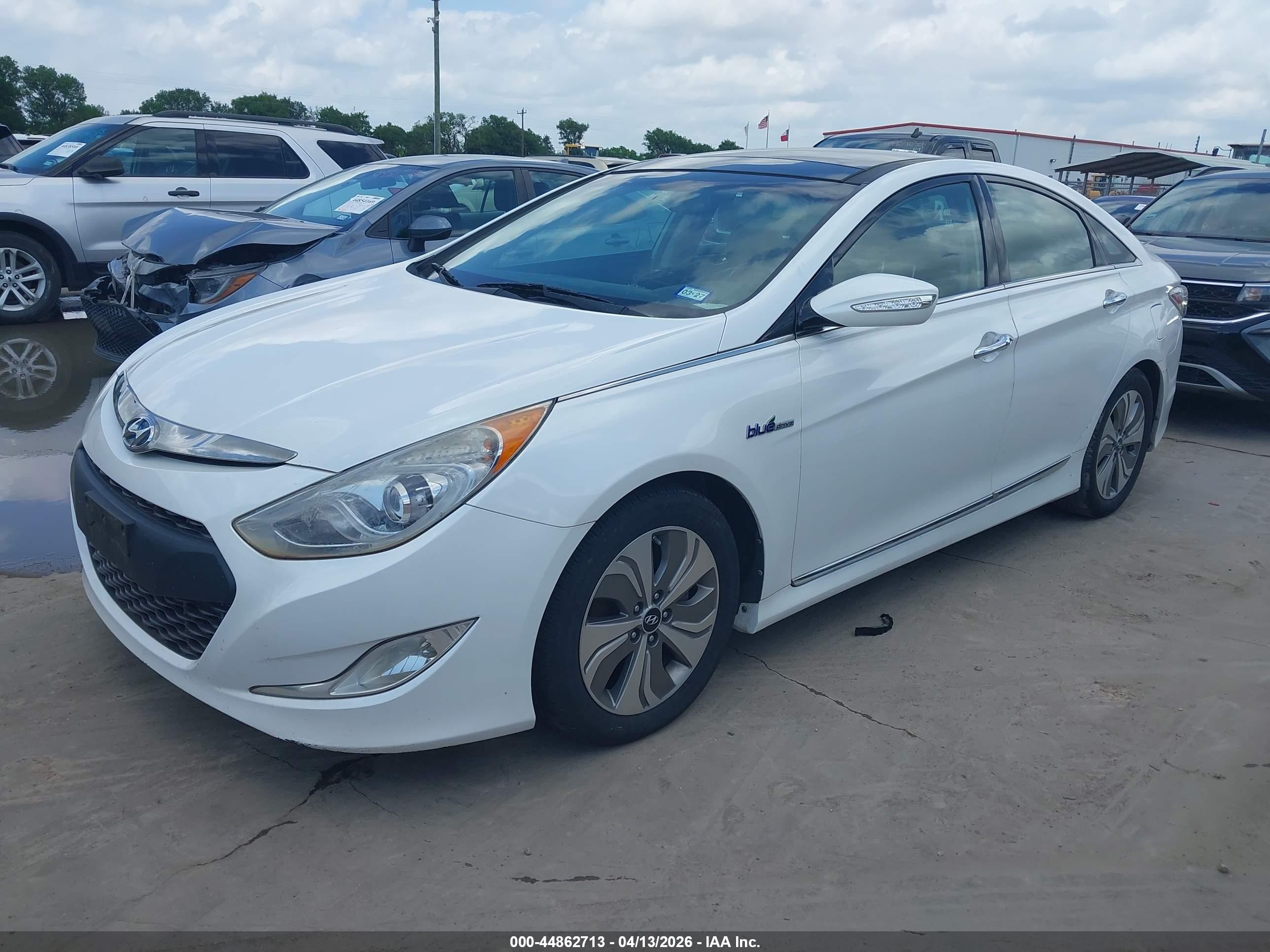 2015 Hyundai Sonata Hybrid Limited White vin: KMHEC4A47FA120141