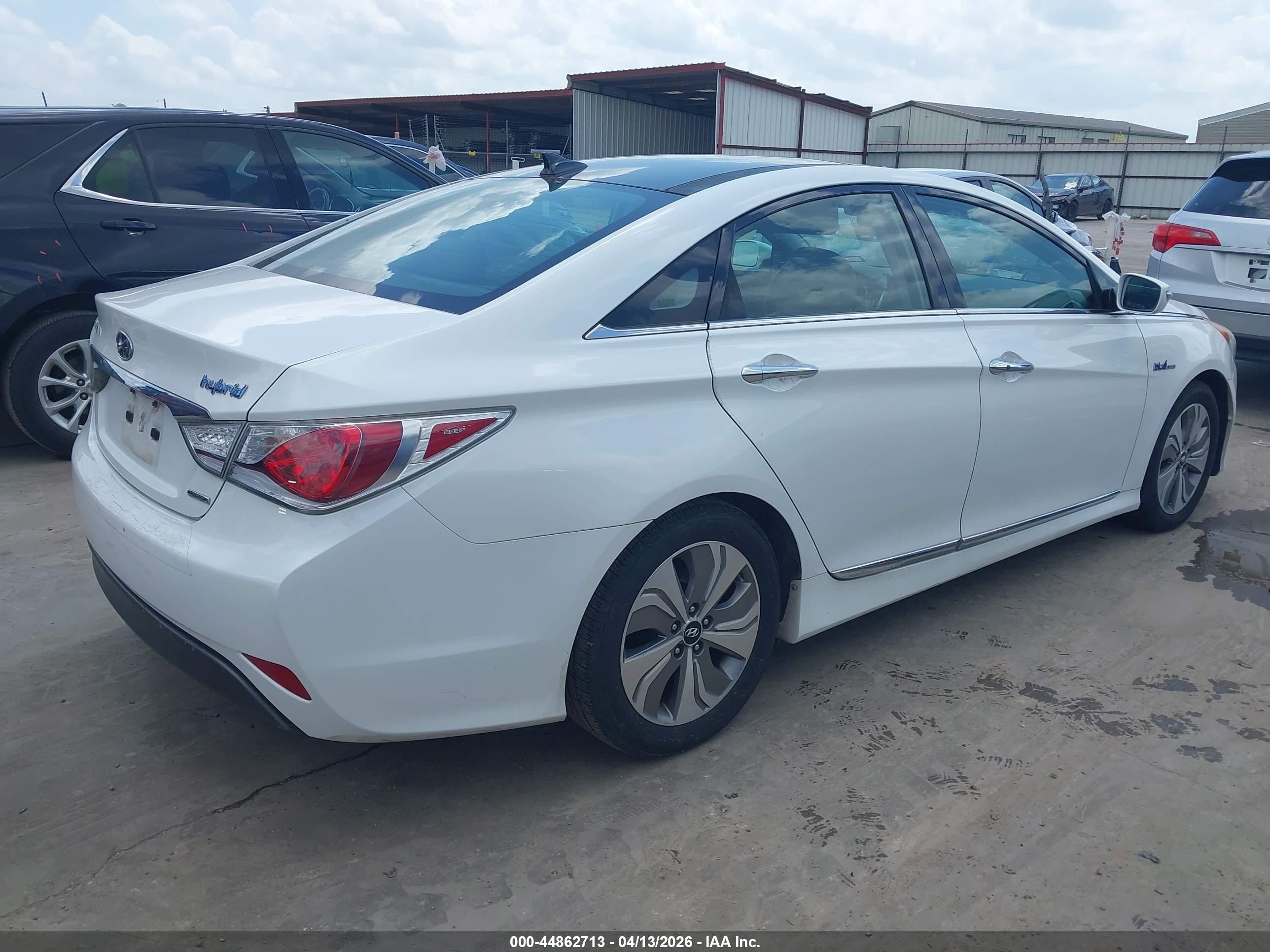 2015 Hyundai Sonata Hybrid Limited White vin: KMHEC4A47FA120141