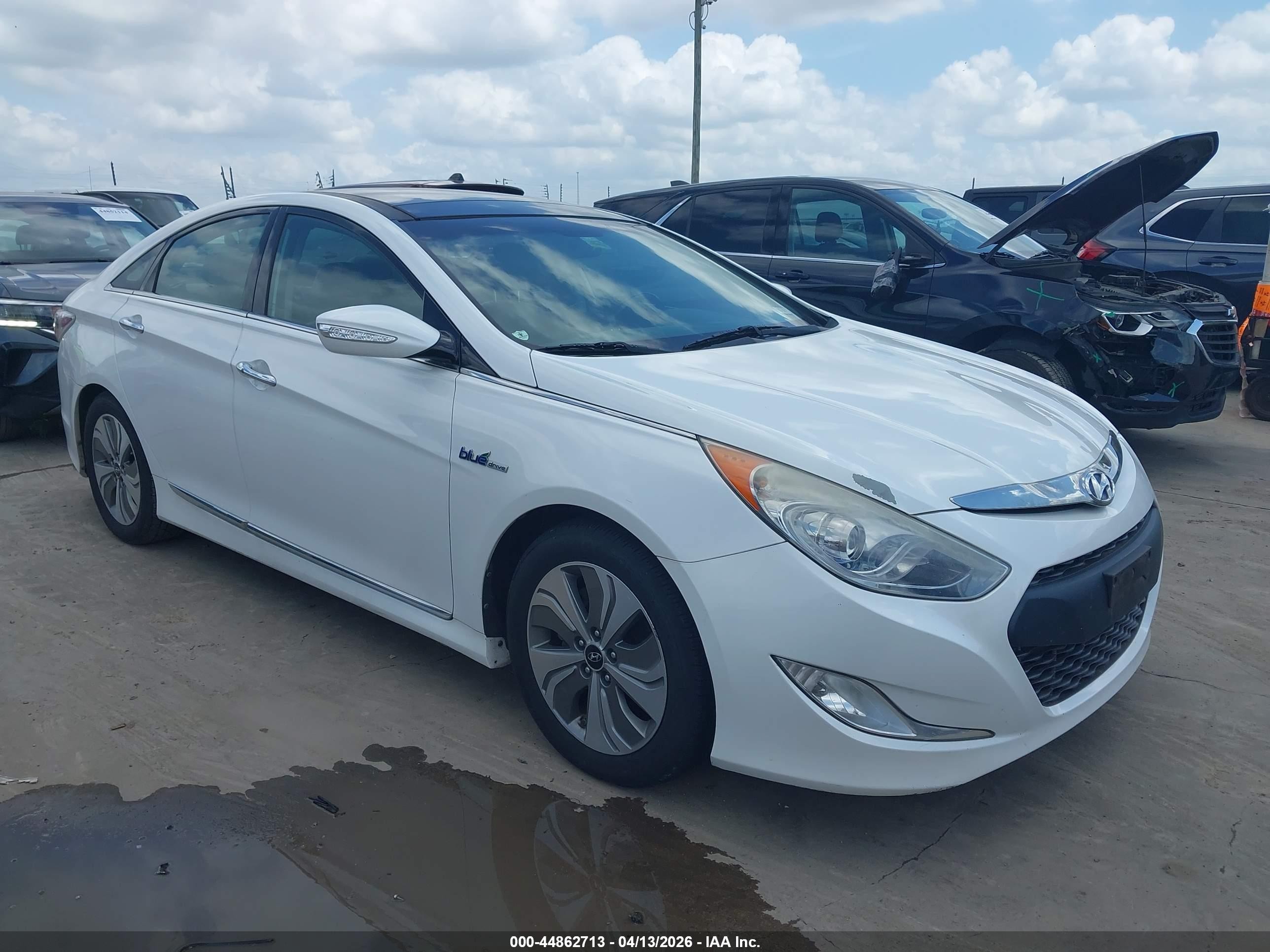 2015 Hyundai Sonata Hybrid Limited White vin: KMHEC4A47FA120141
