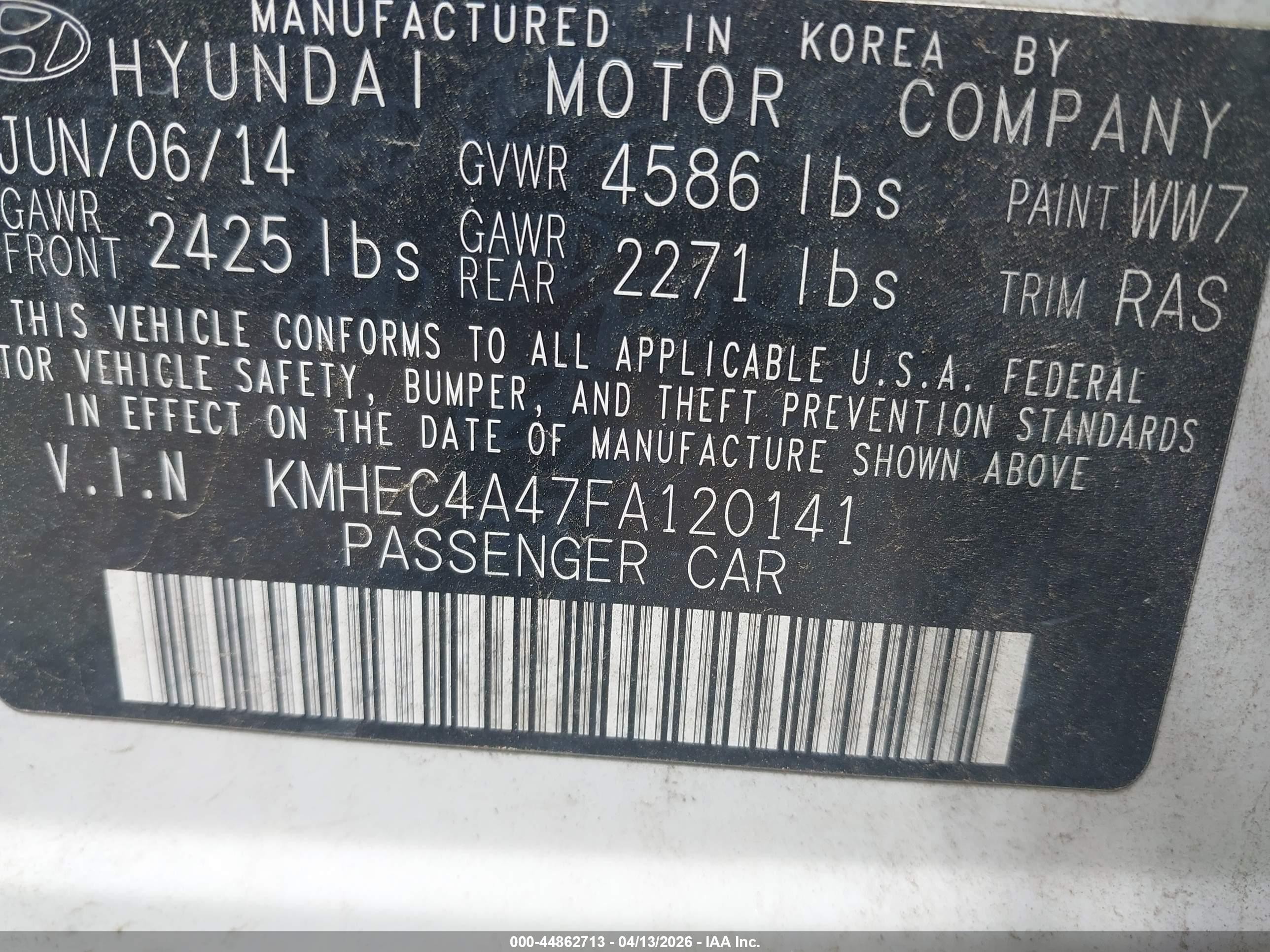 2015 Hyundai Sonata Hybrid Limited White vin: KMHEC4A47FA120141