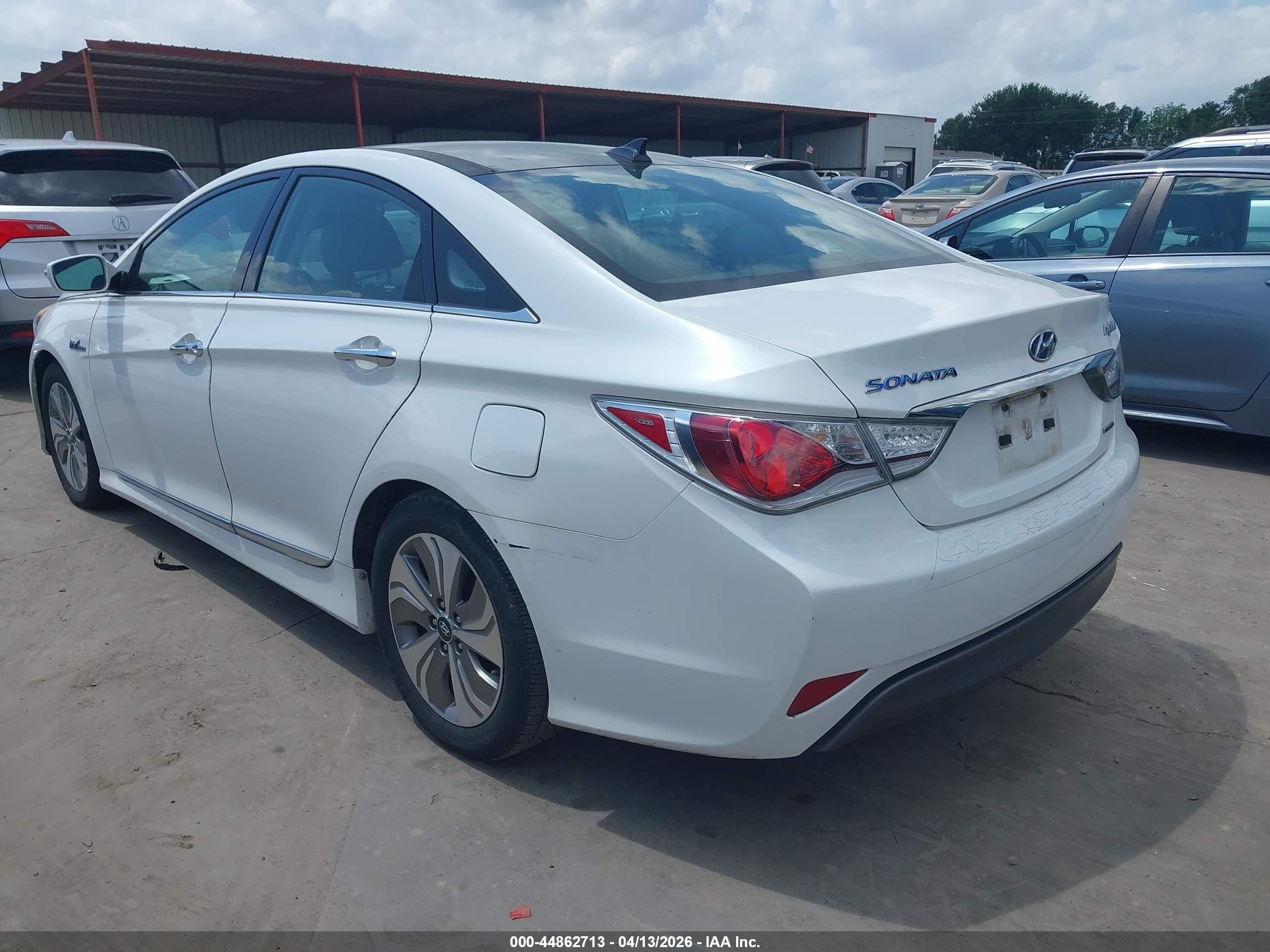 2015 Hyundai Sonata Hybrid Limited White vin: KMHEC4A47FA120141