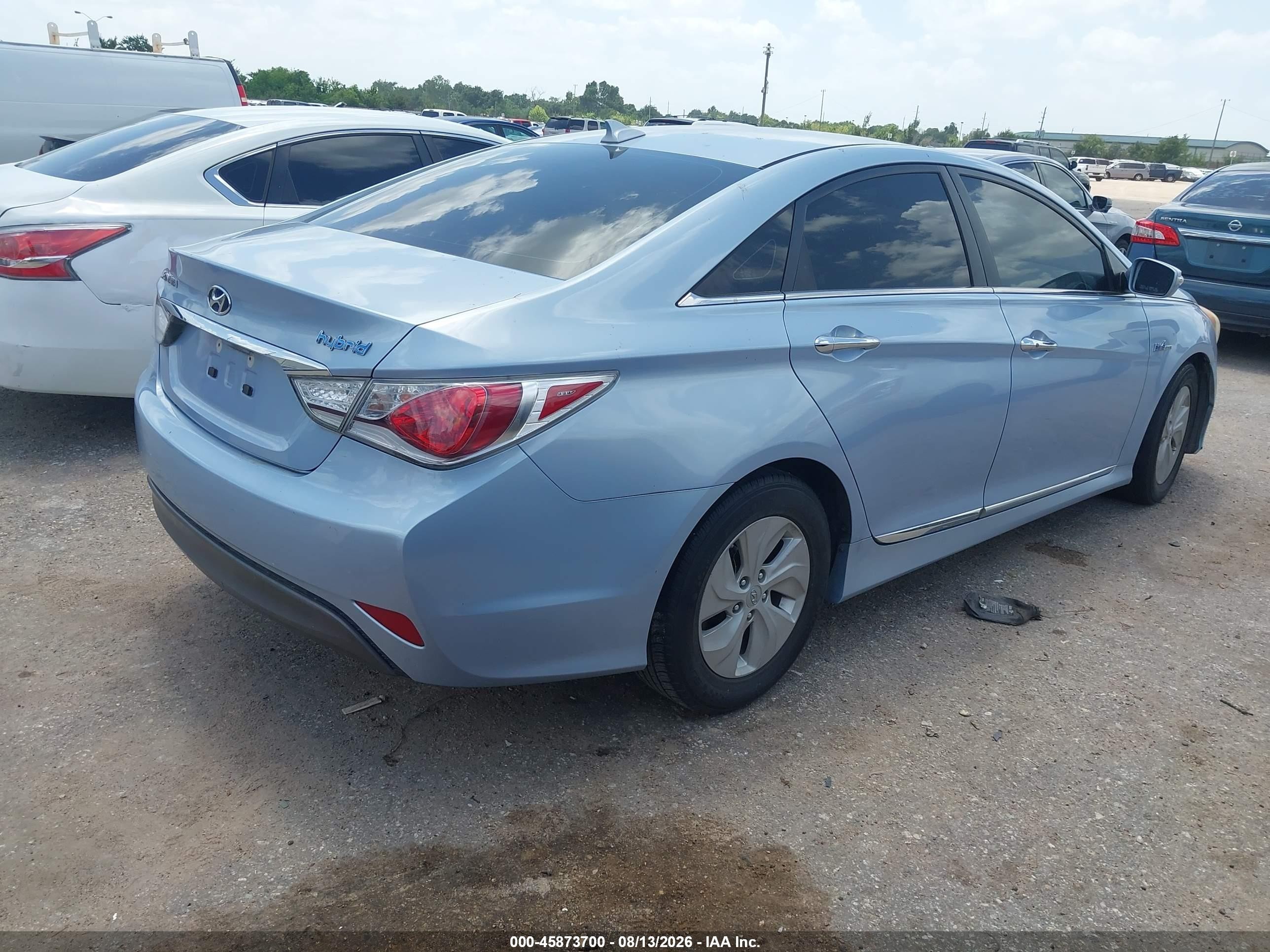2015 Hyundai Sonata Hybrid   Синий vin: KMHEC4A47FA120964
