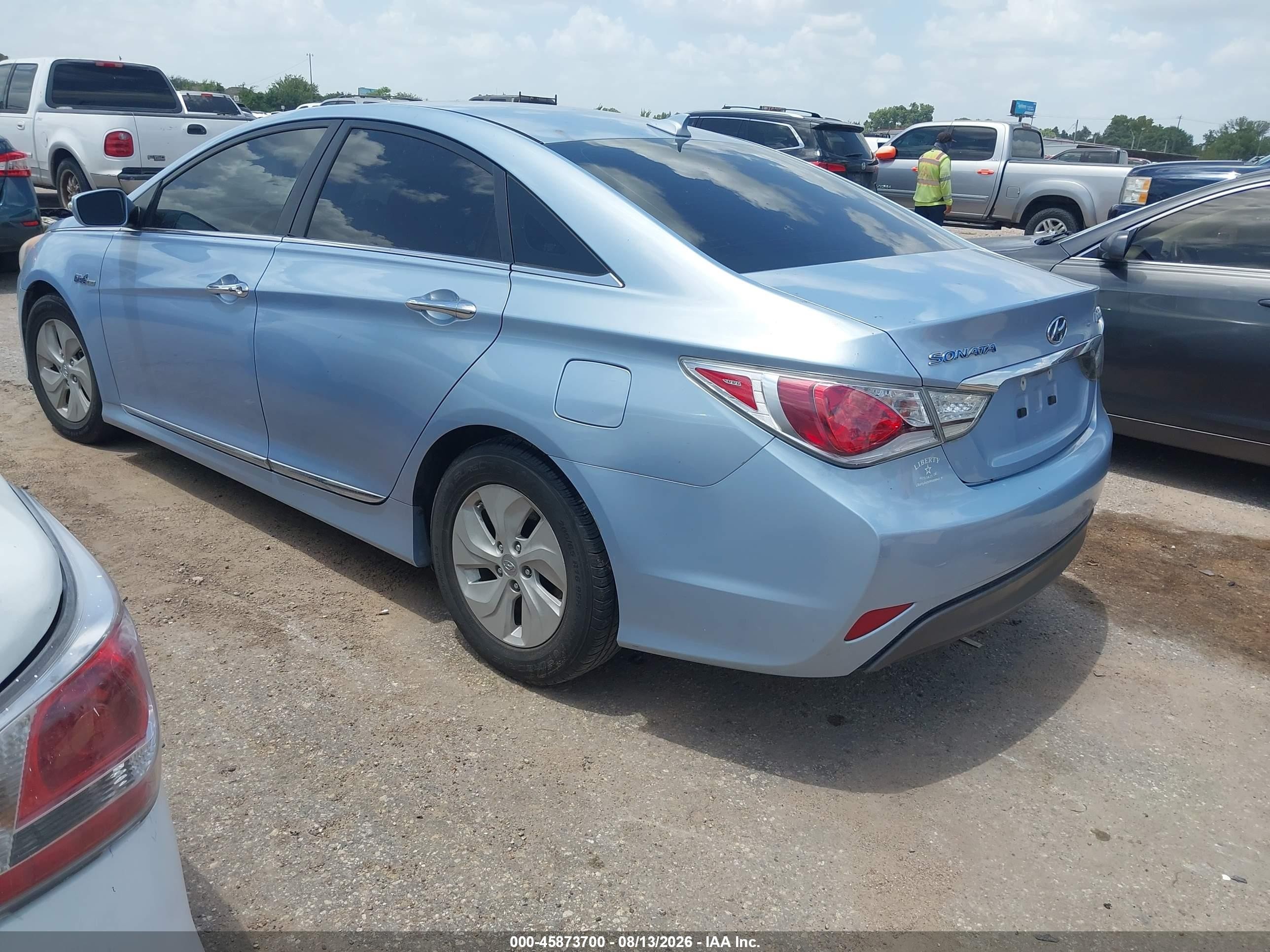 2015 Hyundai Sonata Hybrid   Синий vin: KMHEC4A47FA120964