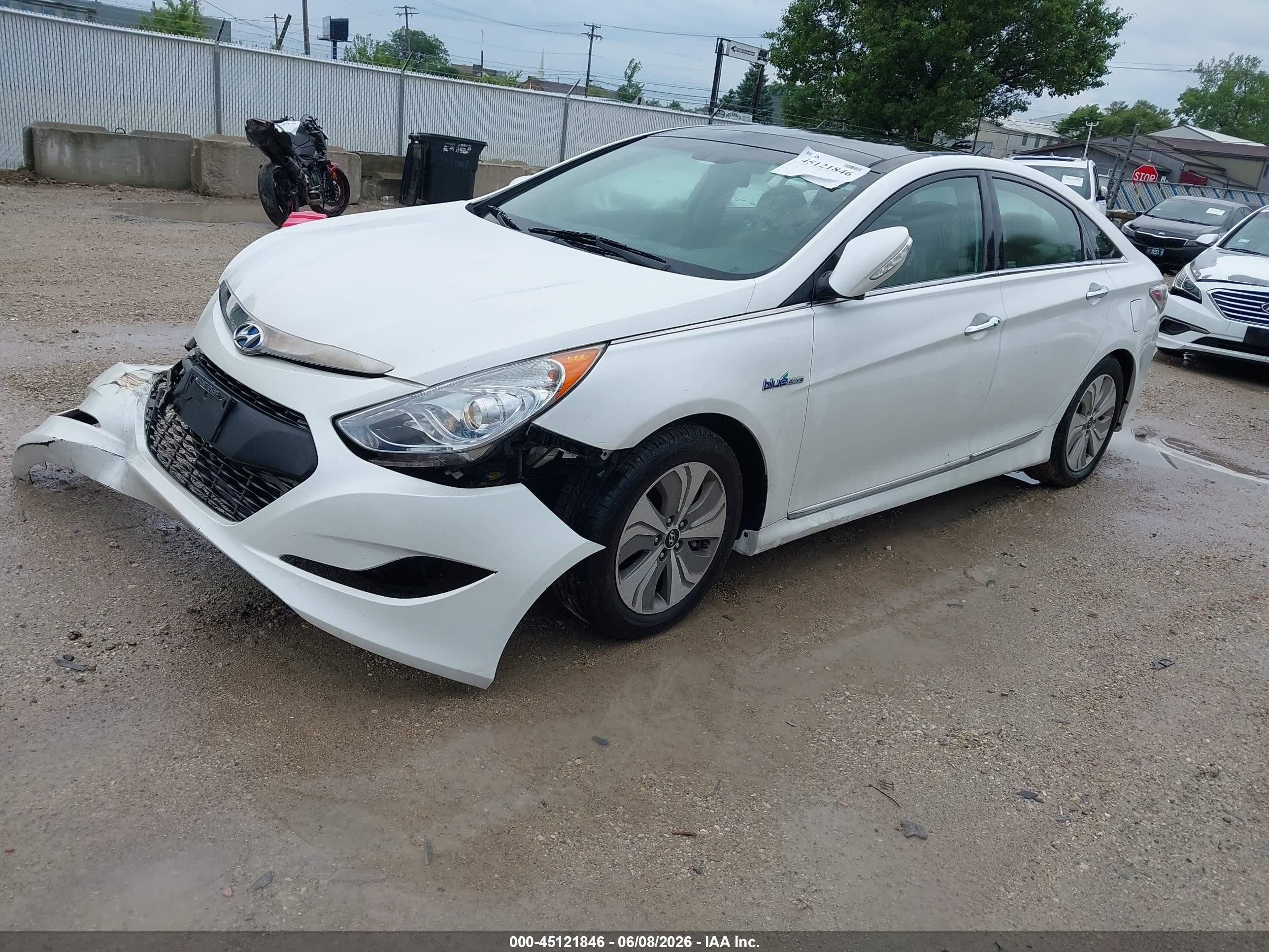 2015 Hyundai Sonata Hybrid Limited White vin: KMHEC4A47FA121967
