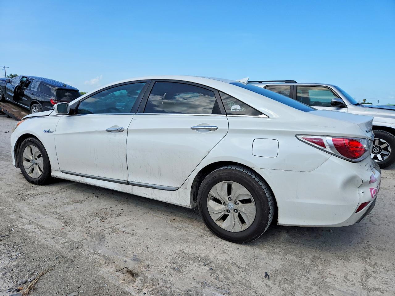 2015 Hyundai Sonata Hybrid Base White vin: KMHEC4A47FA123895