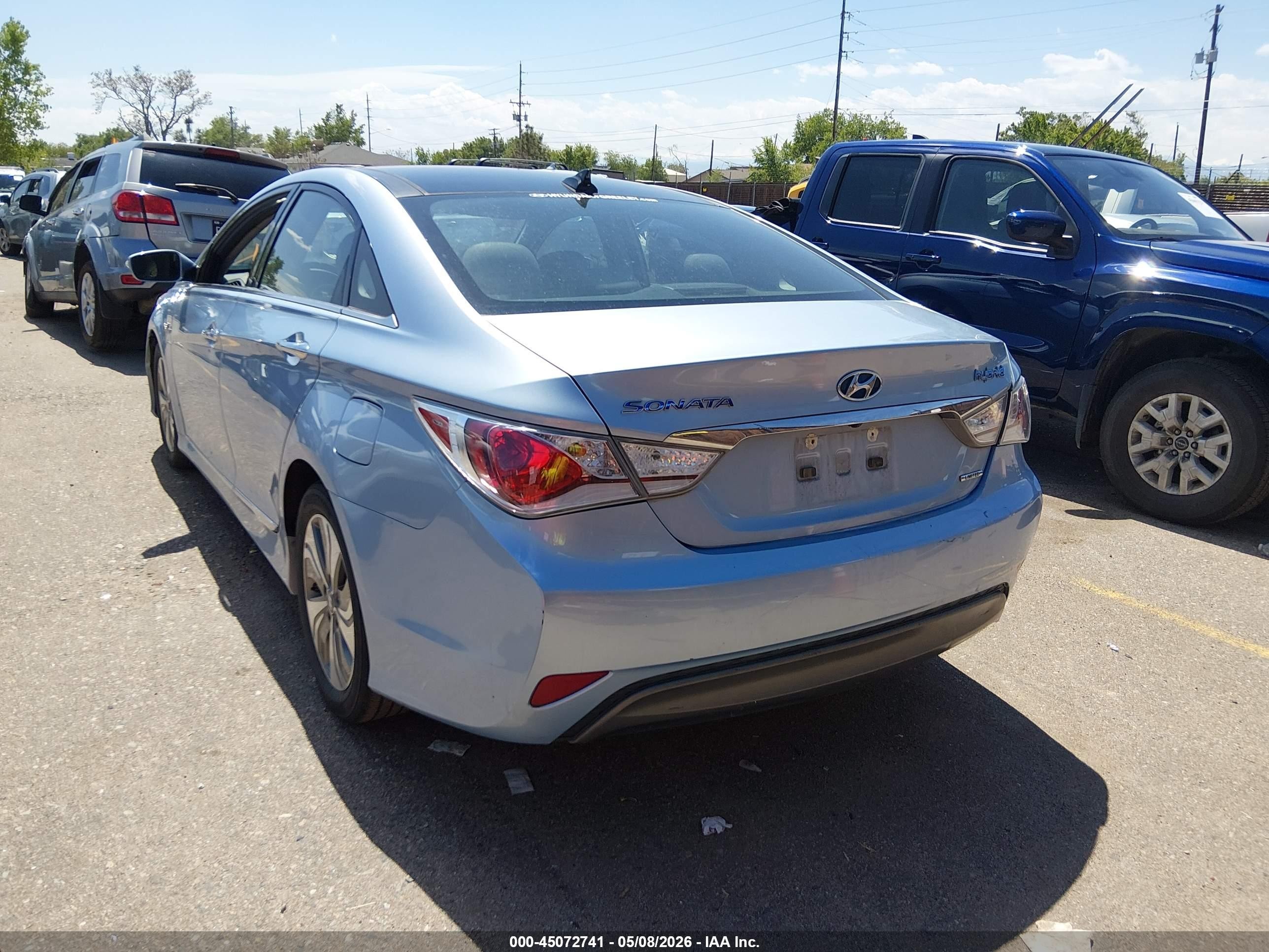 2015 Hyundai Sonata Hybrid Limited Blue vin: KMHEC4A47FA127896