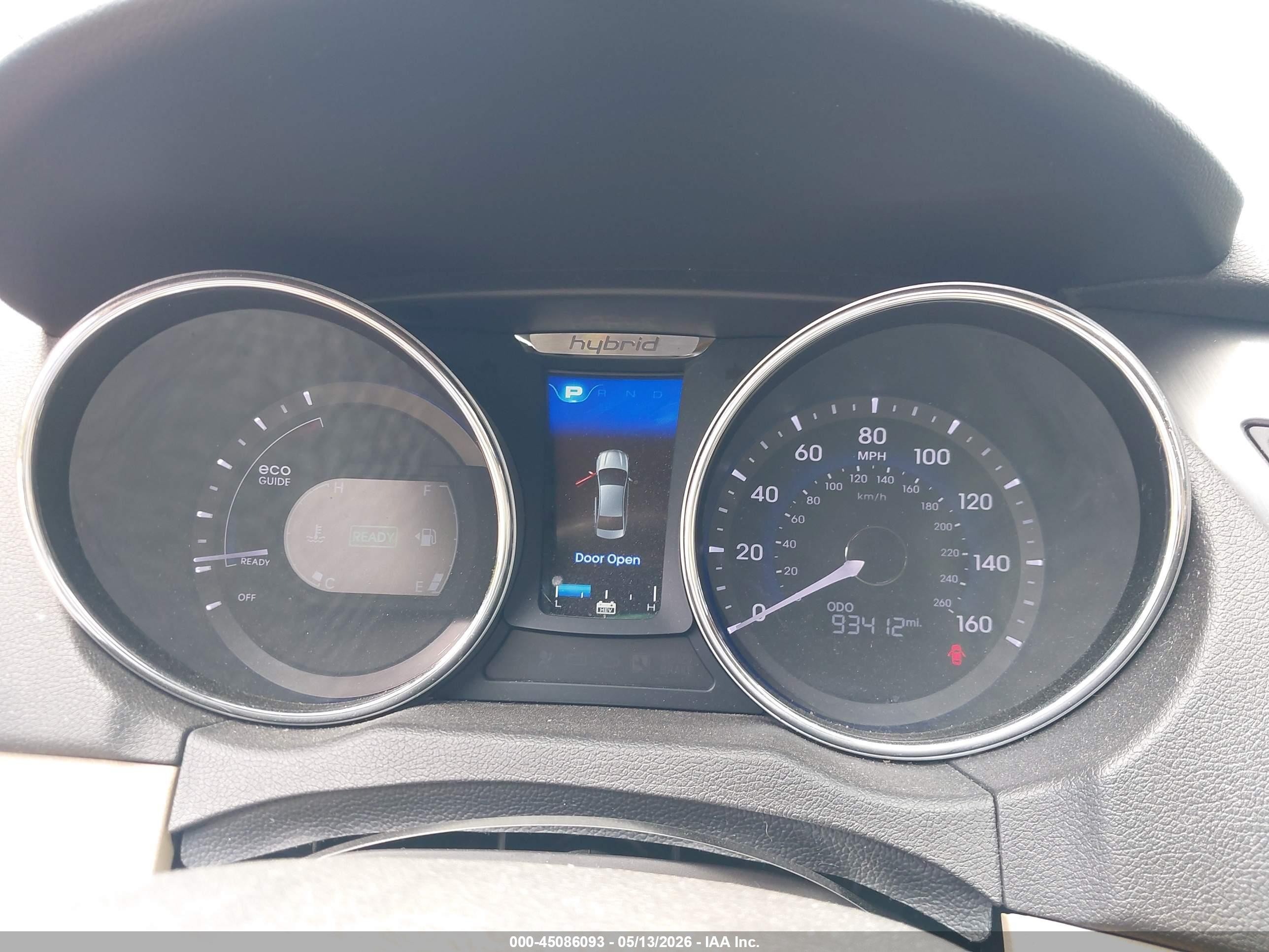 2015 Hyundai Sonata Hybrid Limited Черный vin: KMHEC4A47FA129907