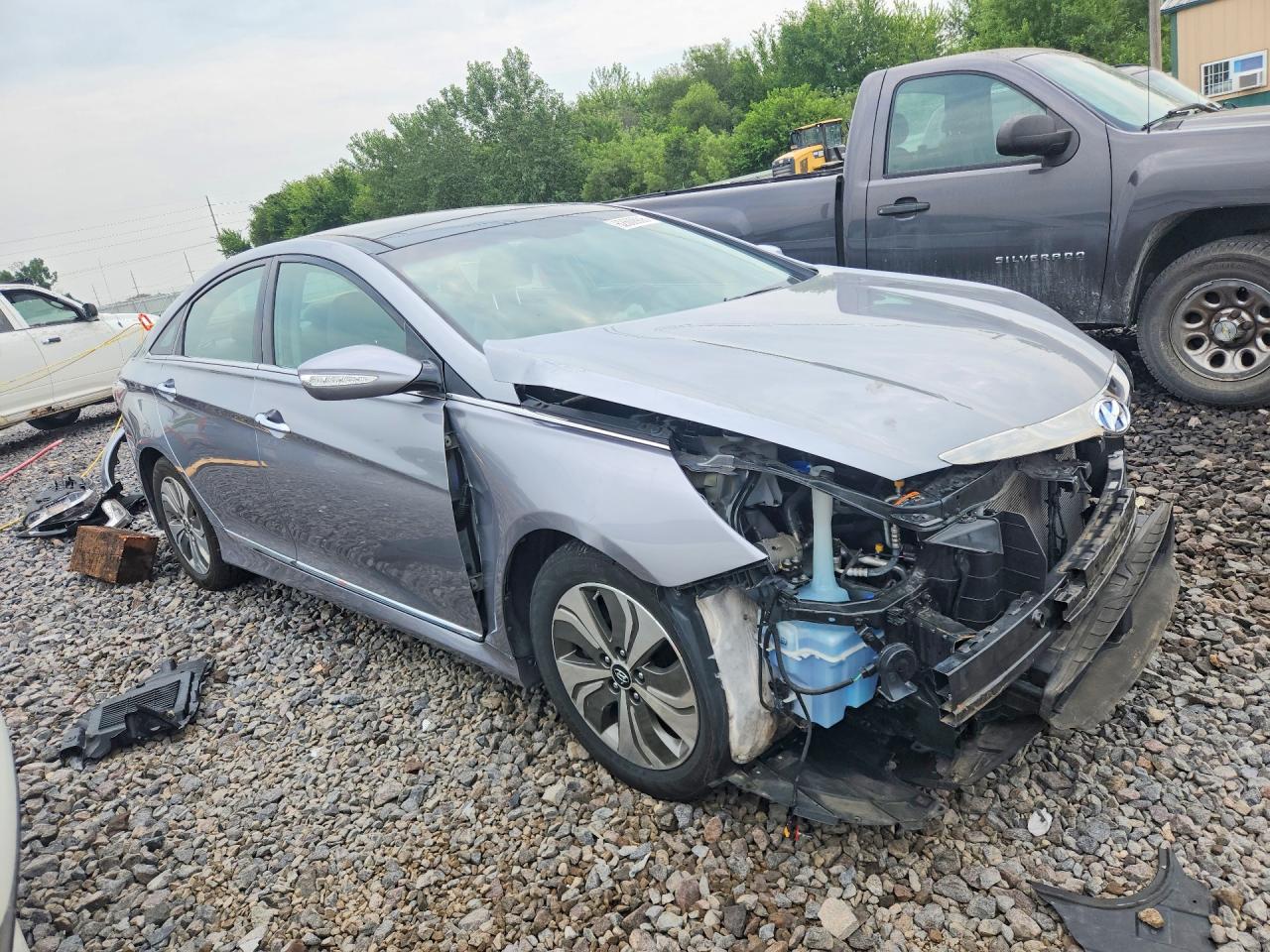 2015 Hyundai Sonata Hybrid Limited Gray vin: KMHEC4A47FA136341