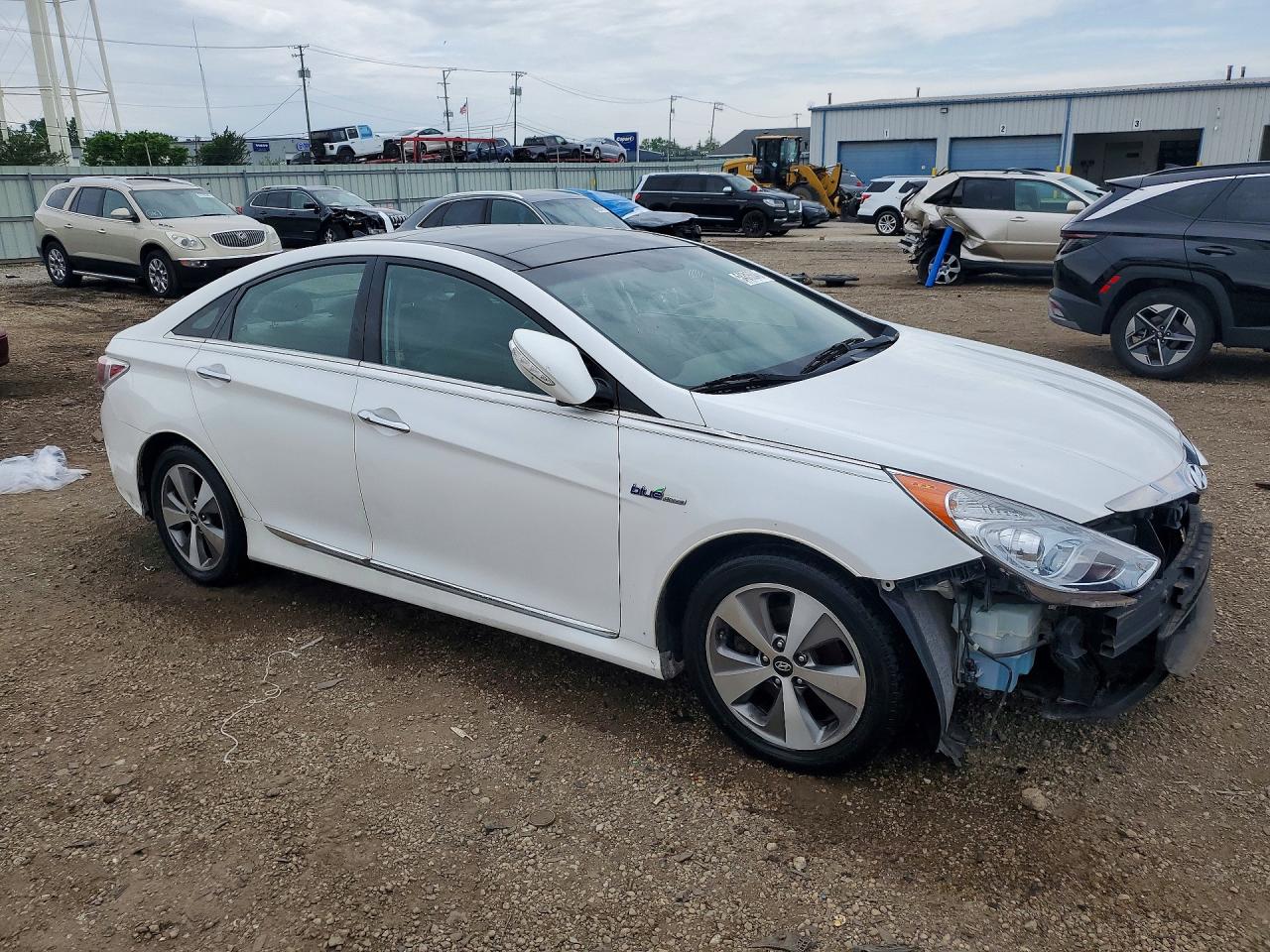 2011 Hyundai Sonata Hybrid Premium White vin: KMHEC4A48BA007762