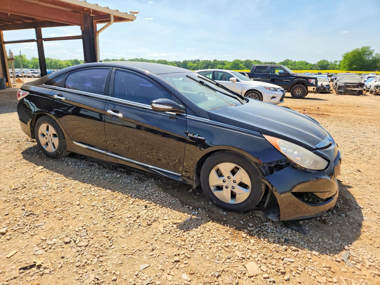 2011 Hyundai Sonata Hybrid Black vin: KMHEC4A48BA011035