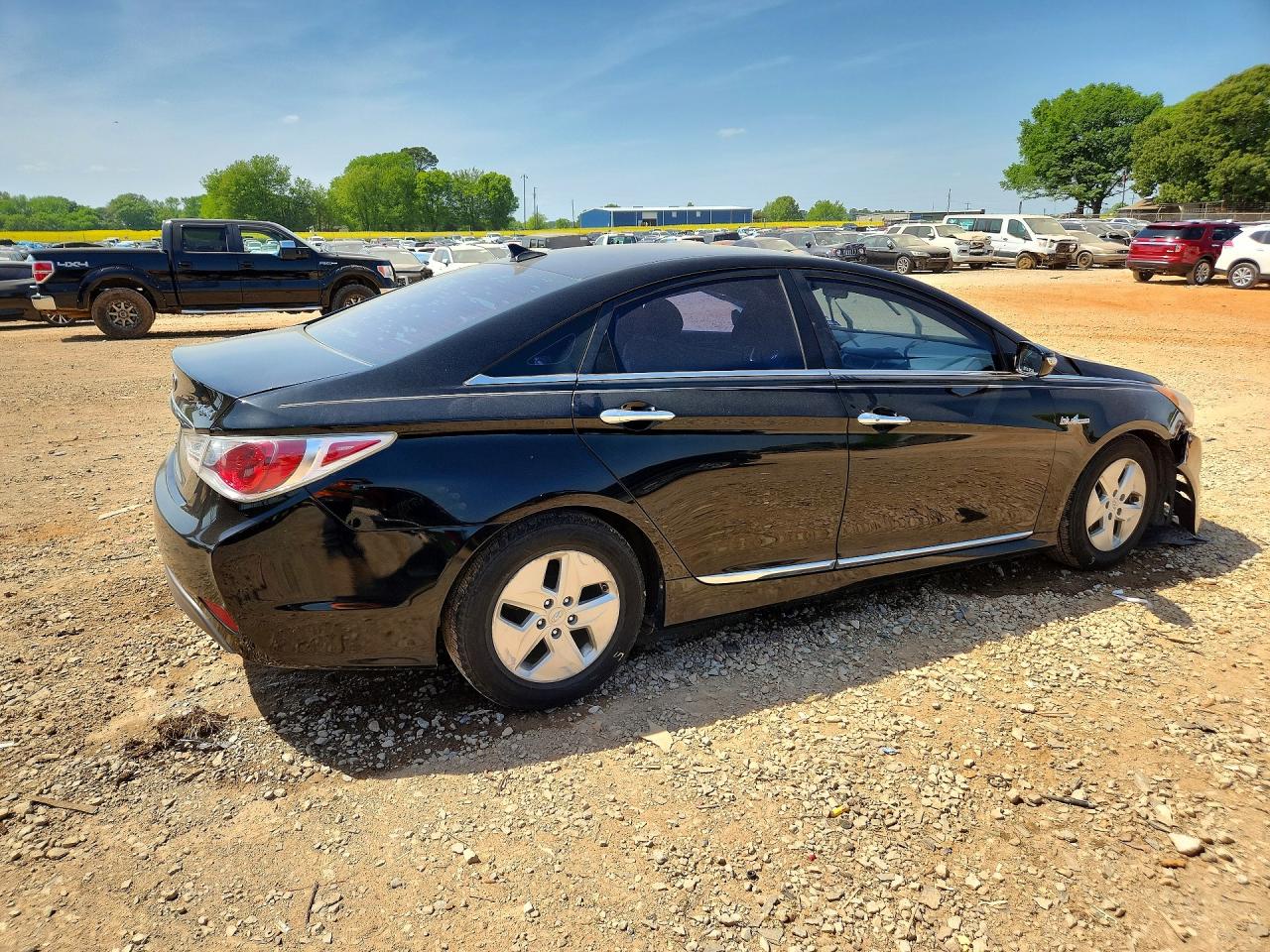 2011 Hyundai Sonata Hybrid Black vin: KMHEC4A48BA011035