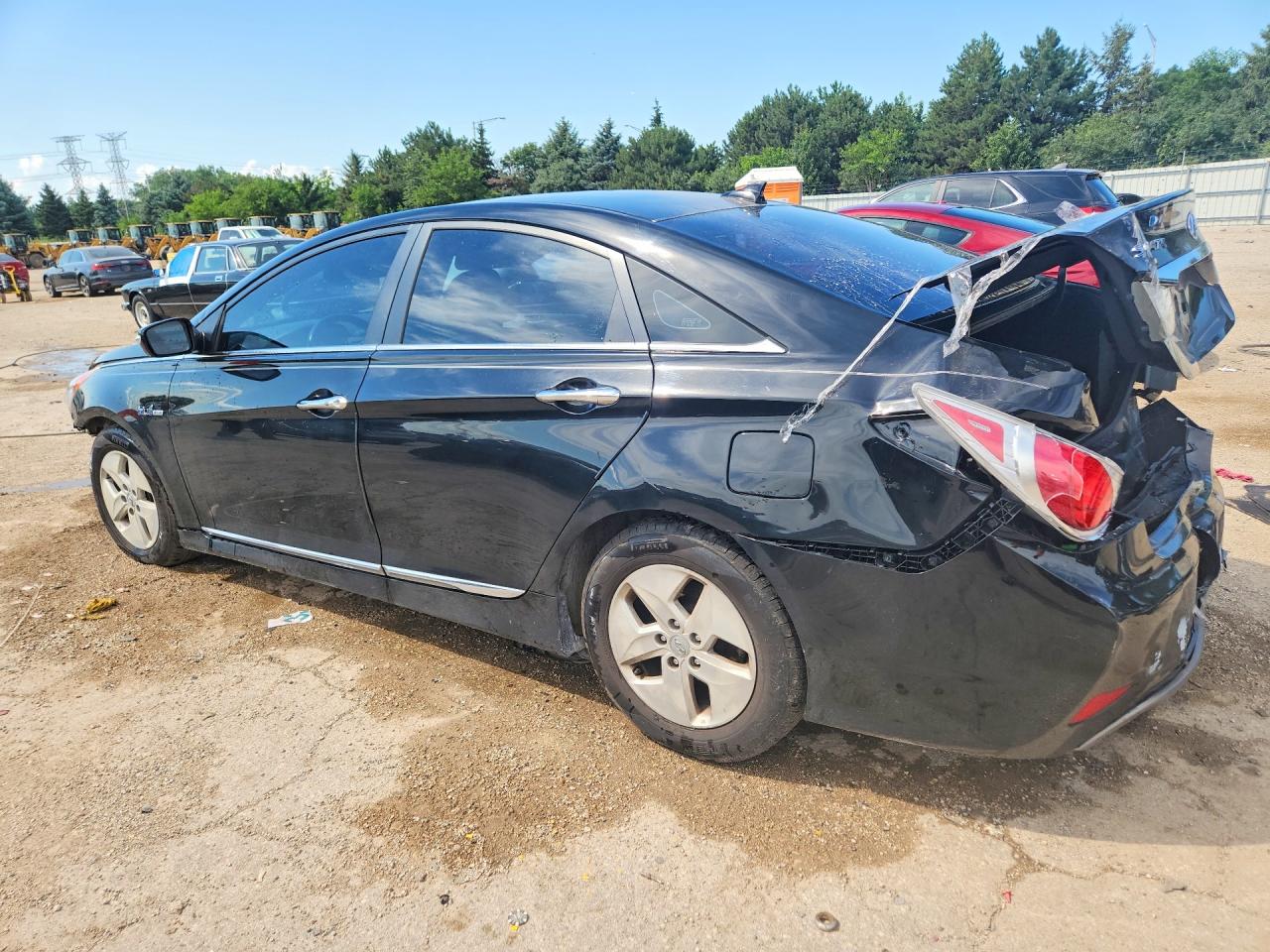 2012 Hyundai Sonata Hybrid Black vin: KMHEC4A48CA028824