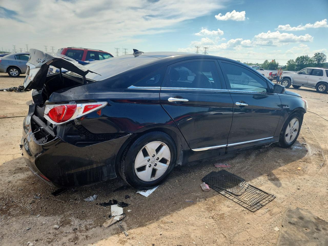 2012 Hyundai Sonata Hybrid Black vin: KMHEC4A48CA028824
