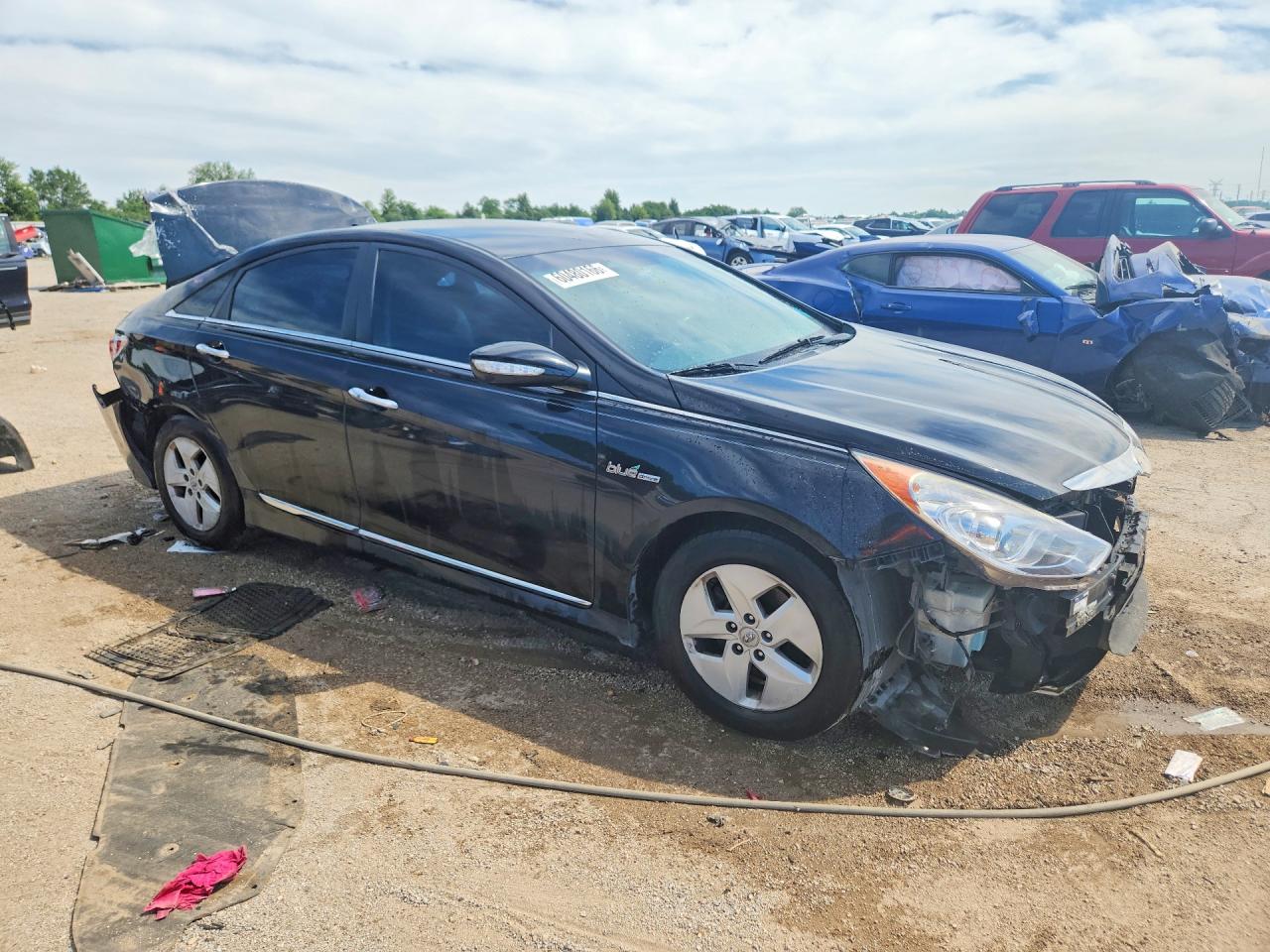 2012 Hyundai Sonata Hybrid Black vin: KMHEC4A48CA028824