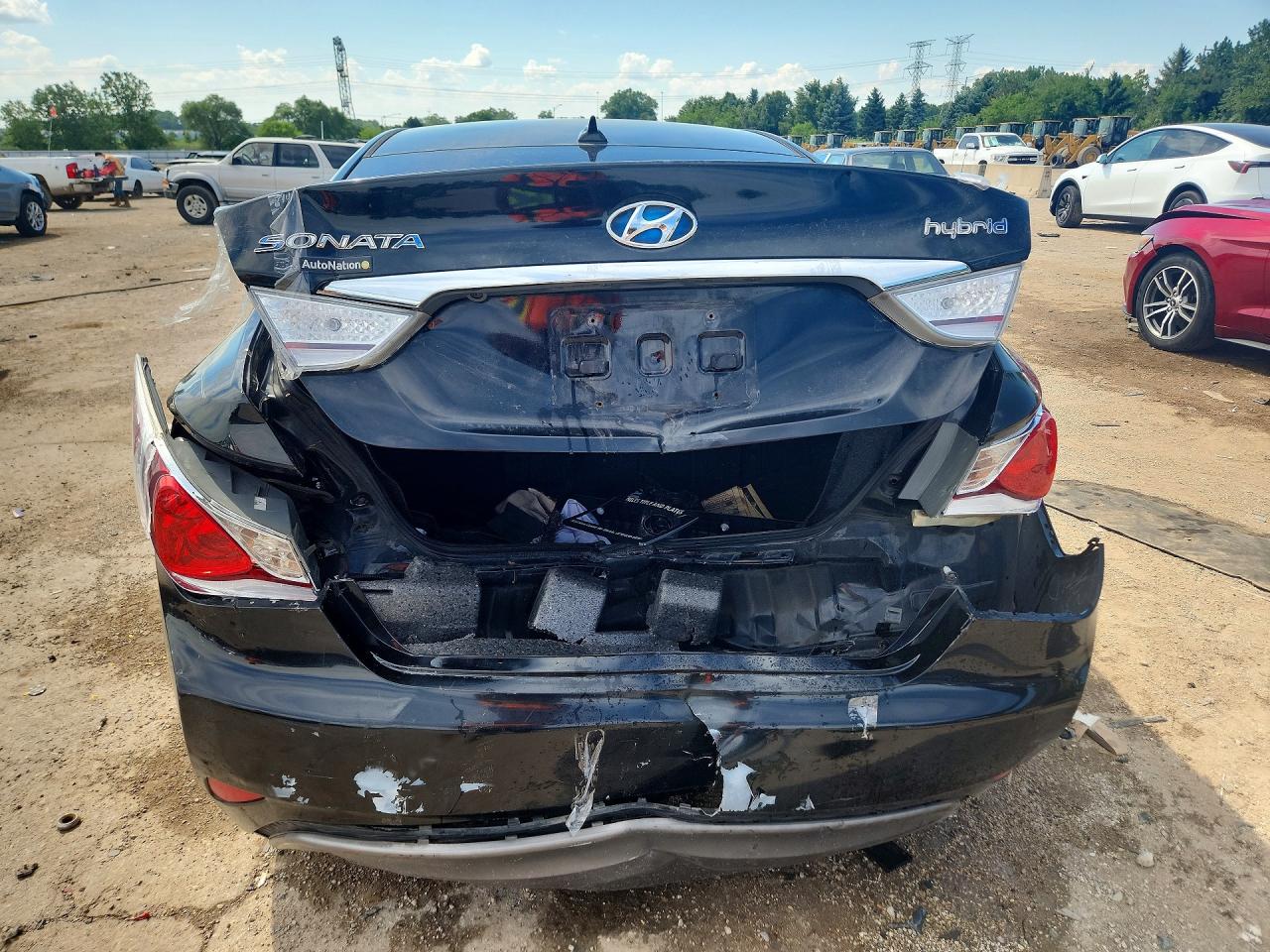 2012 Hyundai Sonata Hybrid Black vin: KMHEC4A48CA028824