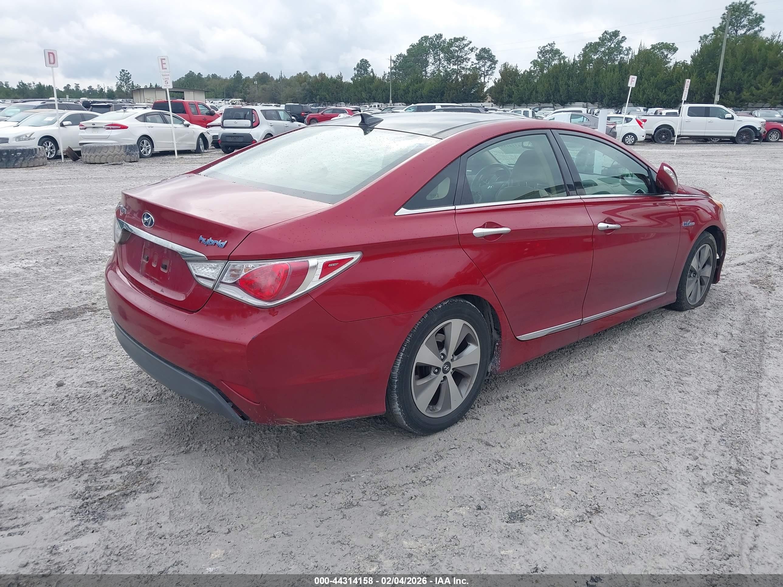 2012 Hyundai Sonata Hybrid   Красный vin: KMHEC4A48CA046563