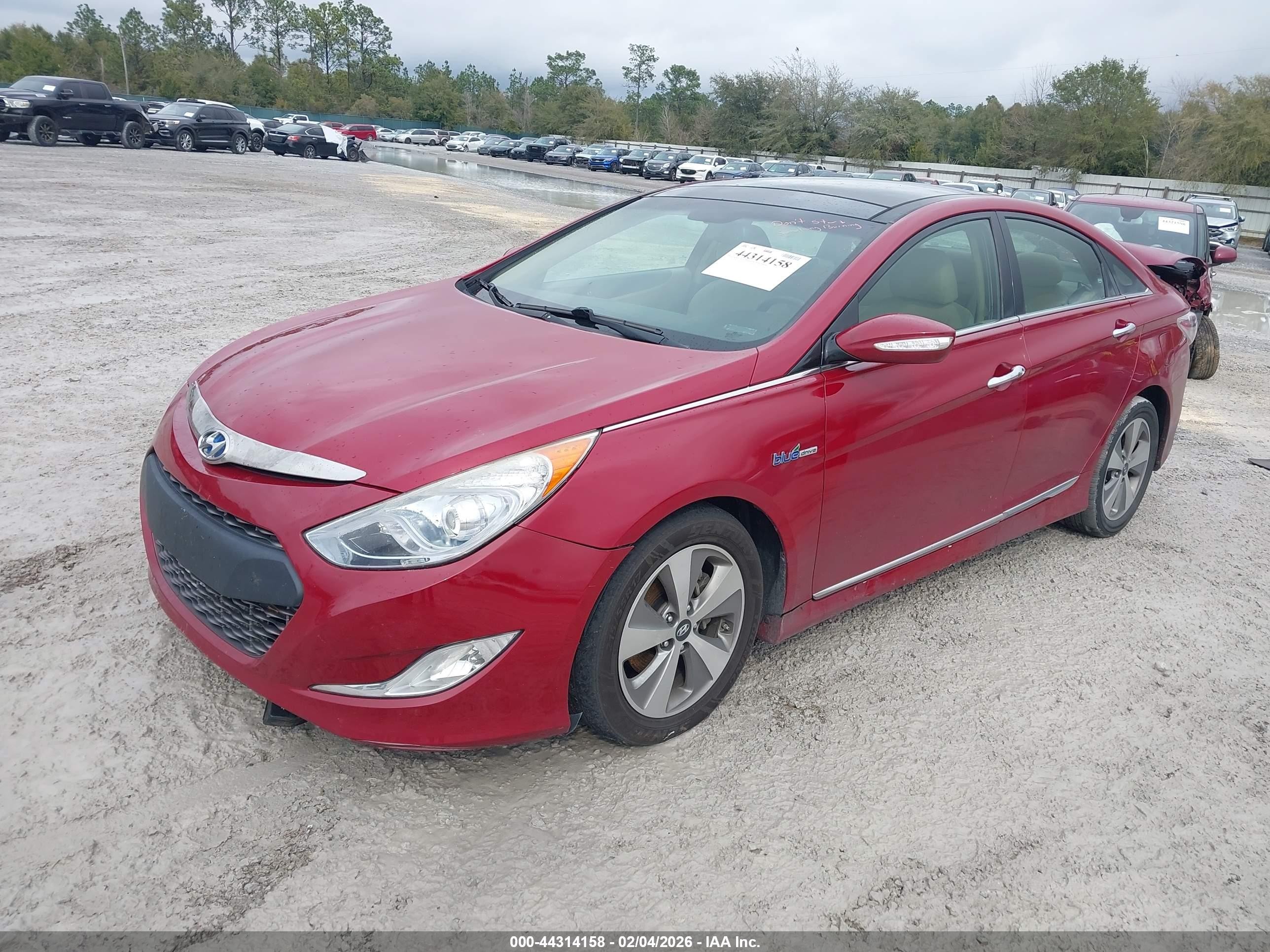 2012 Hyundai Sonata Hybrid   Красный vin: KMHEC4A48CA046563