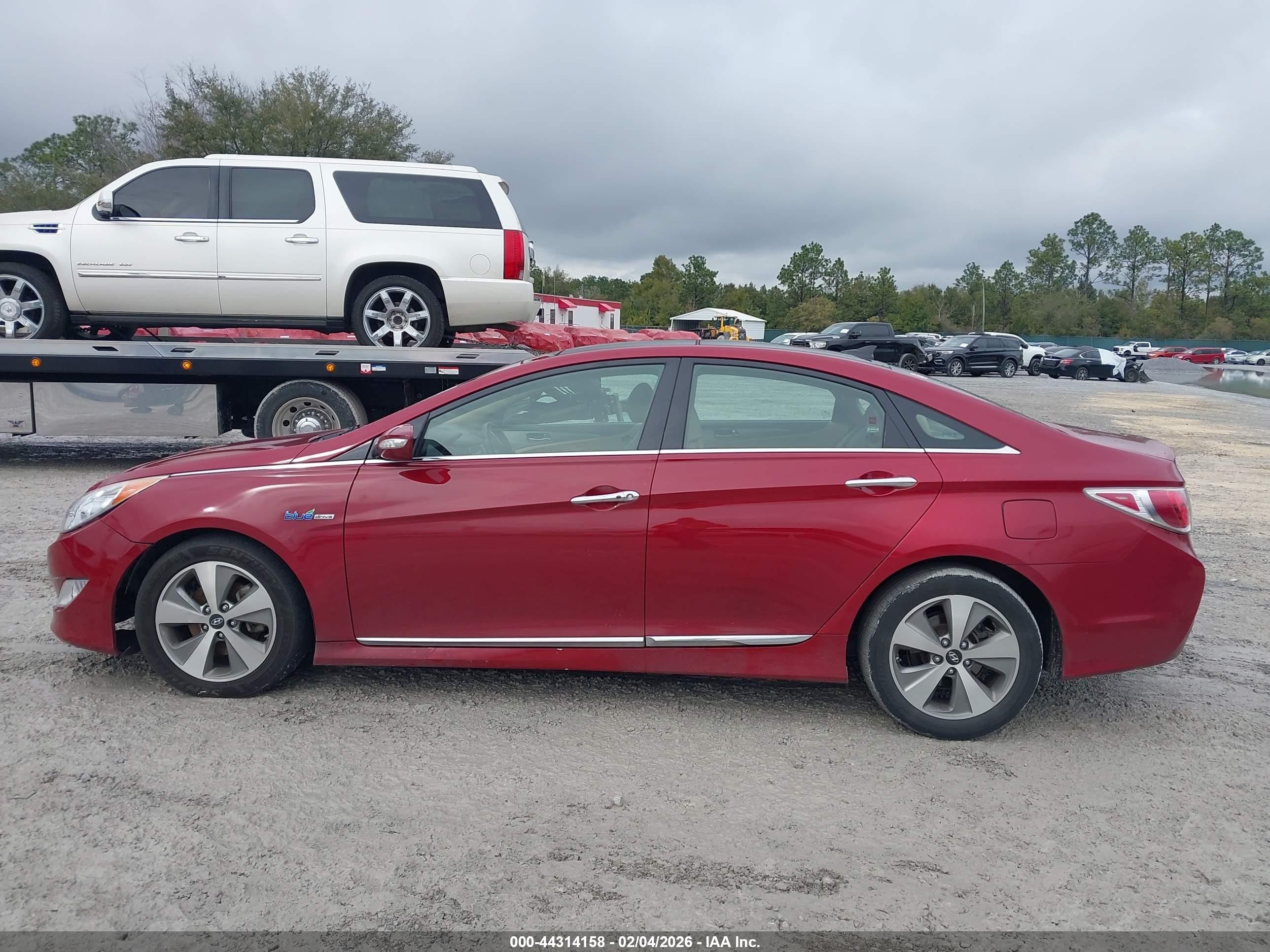 2012 Hyundai Sonata Hybrid   Красный vin: KMHEC4A48CA046563