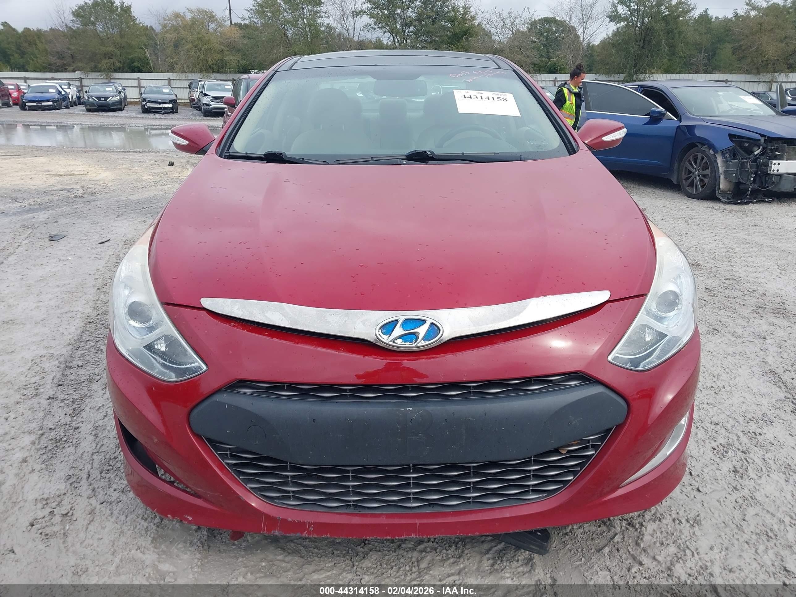 2012 Hyundai Sonata Hybrid   Красный vin: KMHEC4A48CA046563