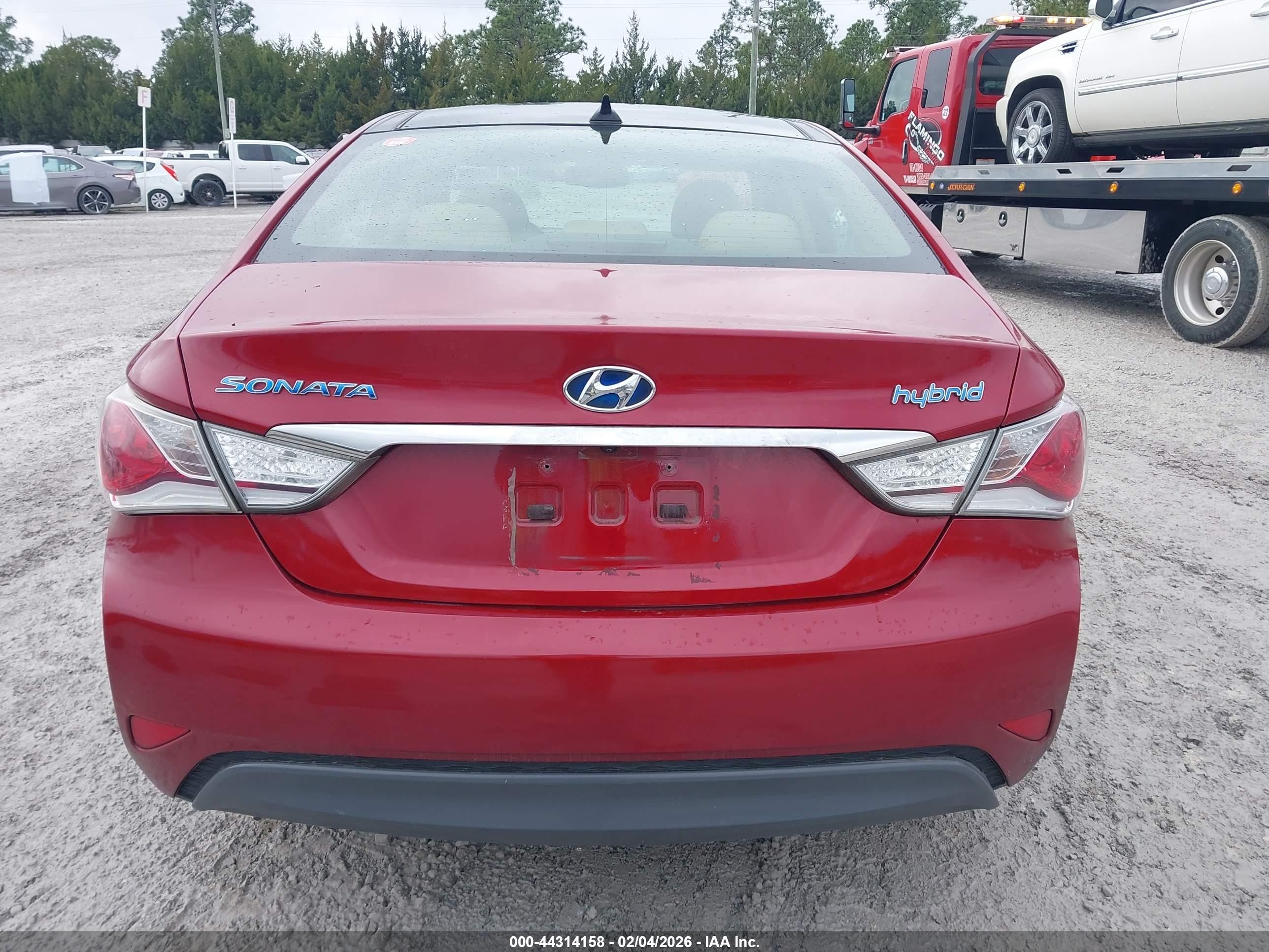 2012 Hyundai Sonata Hybrid   Красный vin: KMHEC4A48CA046563