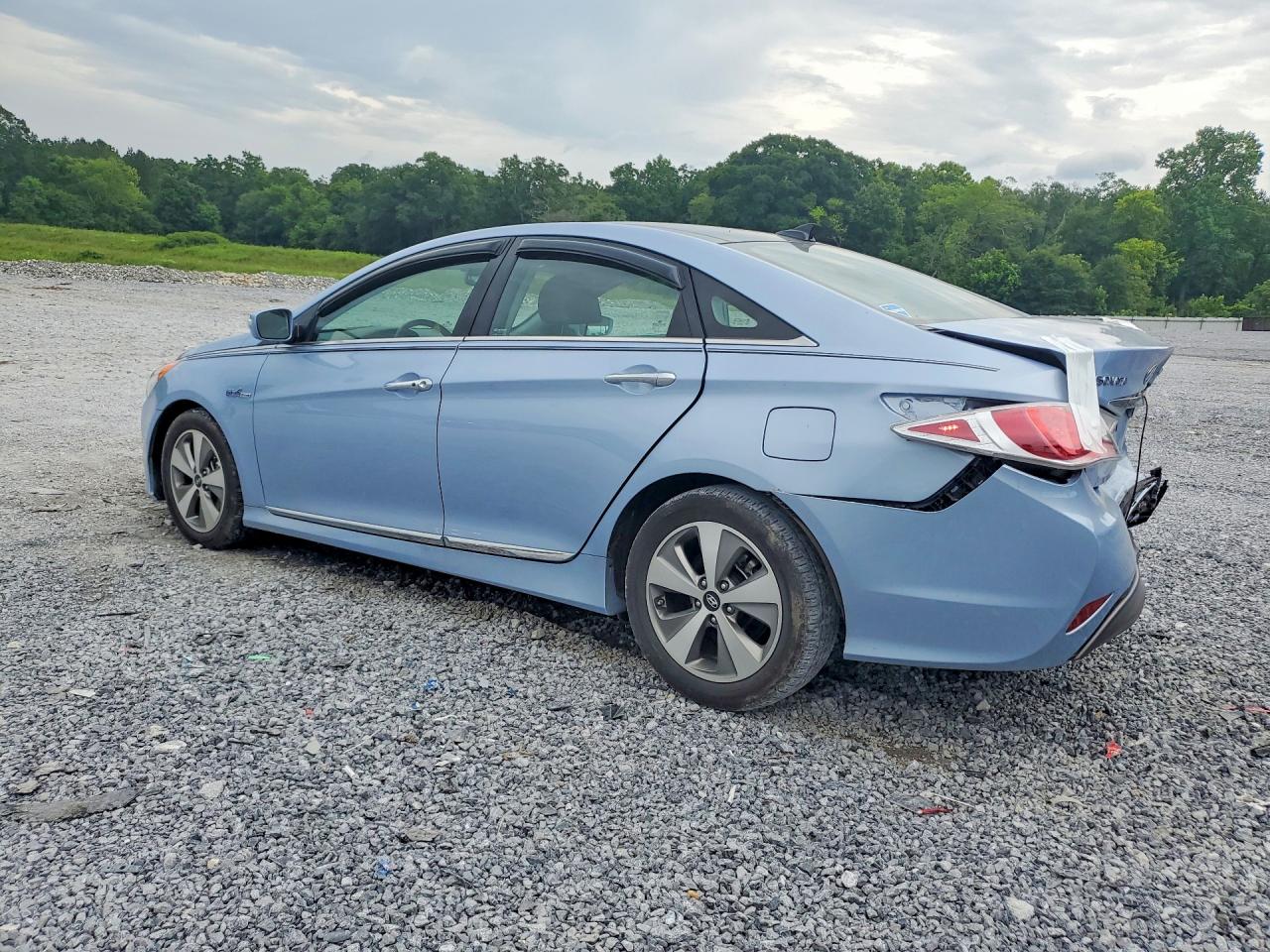 2012 Hyundai Sonata Hybrid Blue vin: KMHEC4A48CA054582