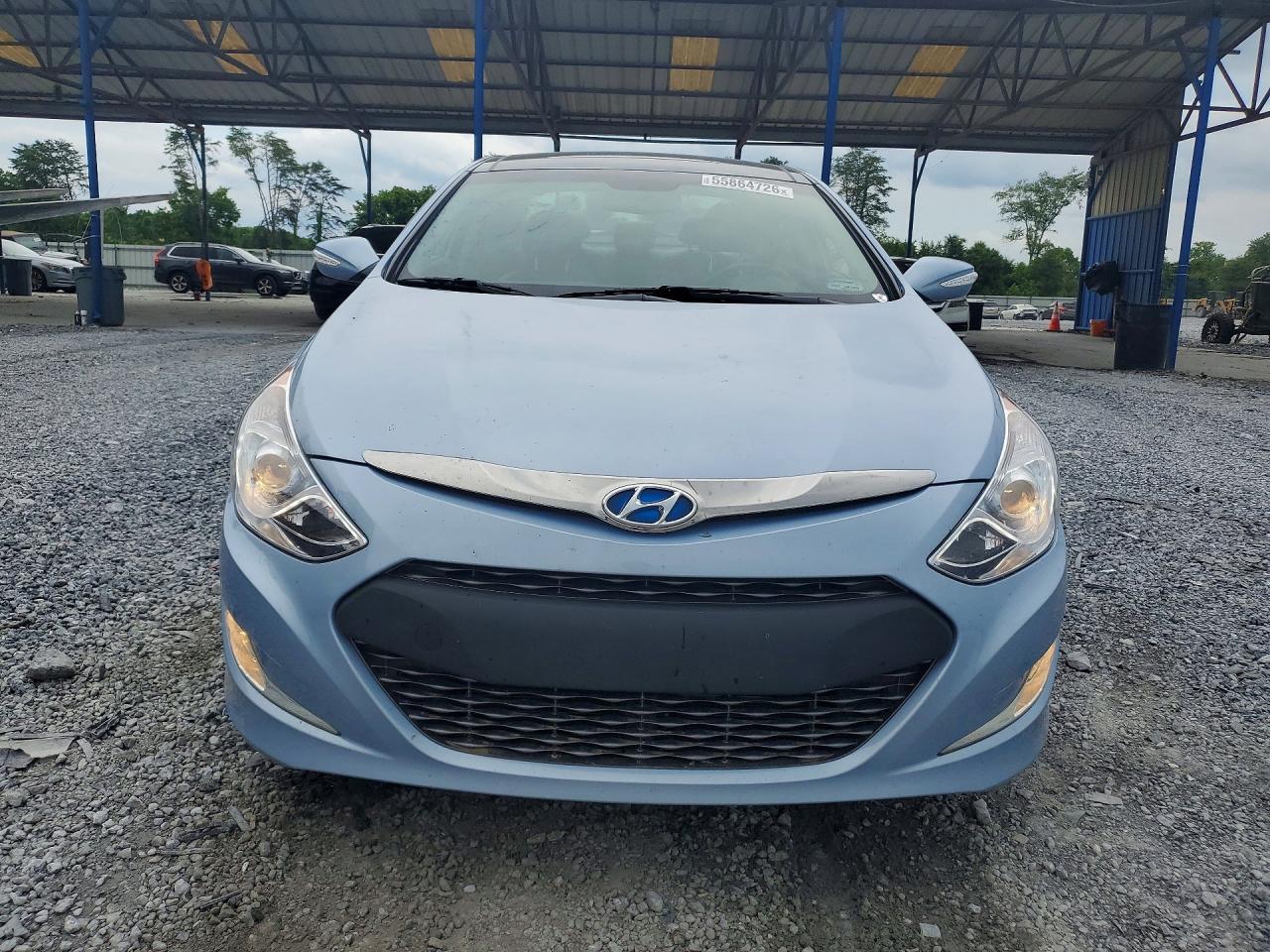2012 Hyundai Sonata Hybrid Blue vin: KMHEC4A48CA054582