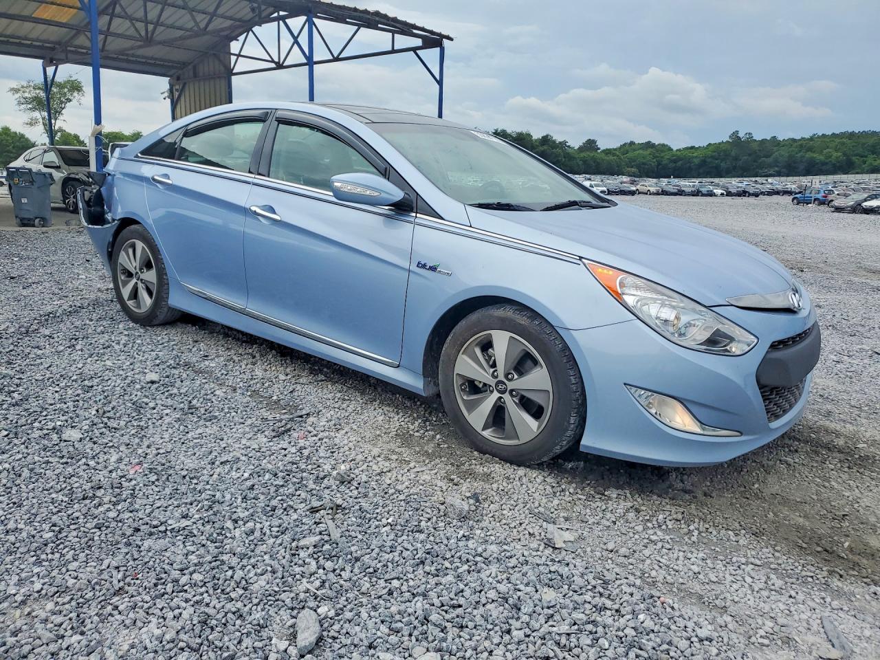 2012 Hyundai Sonata Hybrid Blue vin: KMHEC4A48CA054582