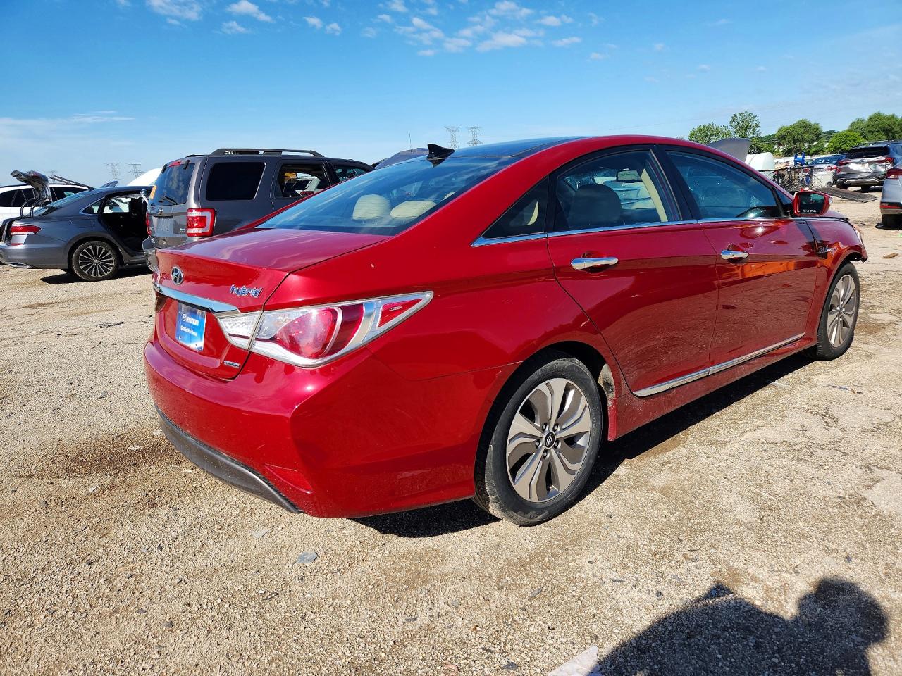 2013 Hyundai Sonata Hybrid Red vin: KMHEC4A48DA081217