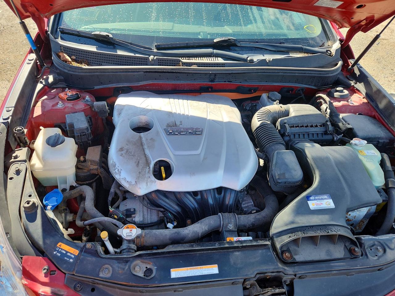 2013 Hyundai Sonata Hybrid Red vin: KMHEC4A48DA081217